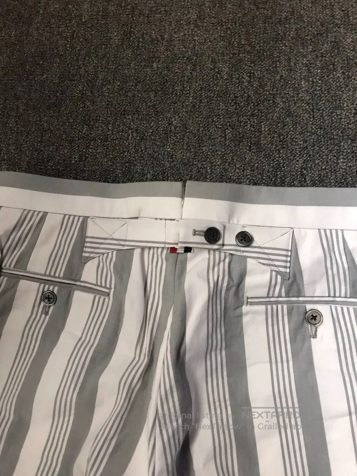 Thom Browne Gray Striped Casual Pants Size 30. Size US 30 / EU 46 - 6 Thumbnail