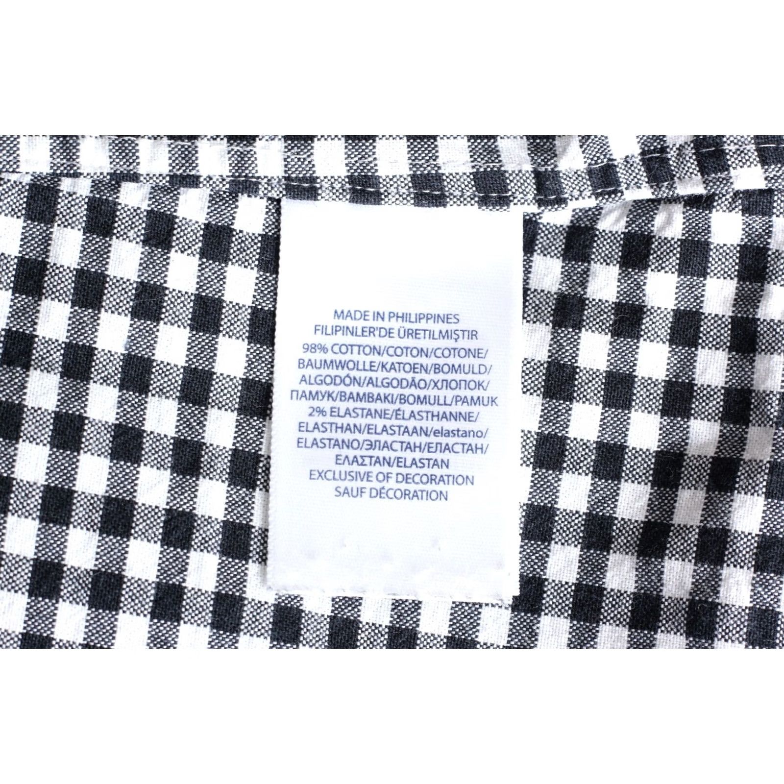 Ralph Lauren RALPH LAUREN Stretch Oxford Shirt Men S Slim Fit Long Sleeve Black / White Check VR3636 Size US S / EU 44-46 / 1 - 6 Thumbnail
