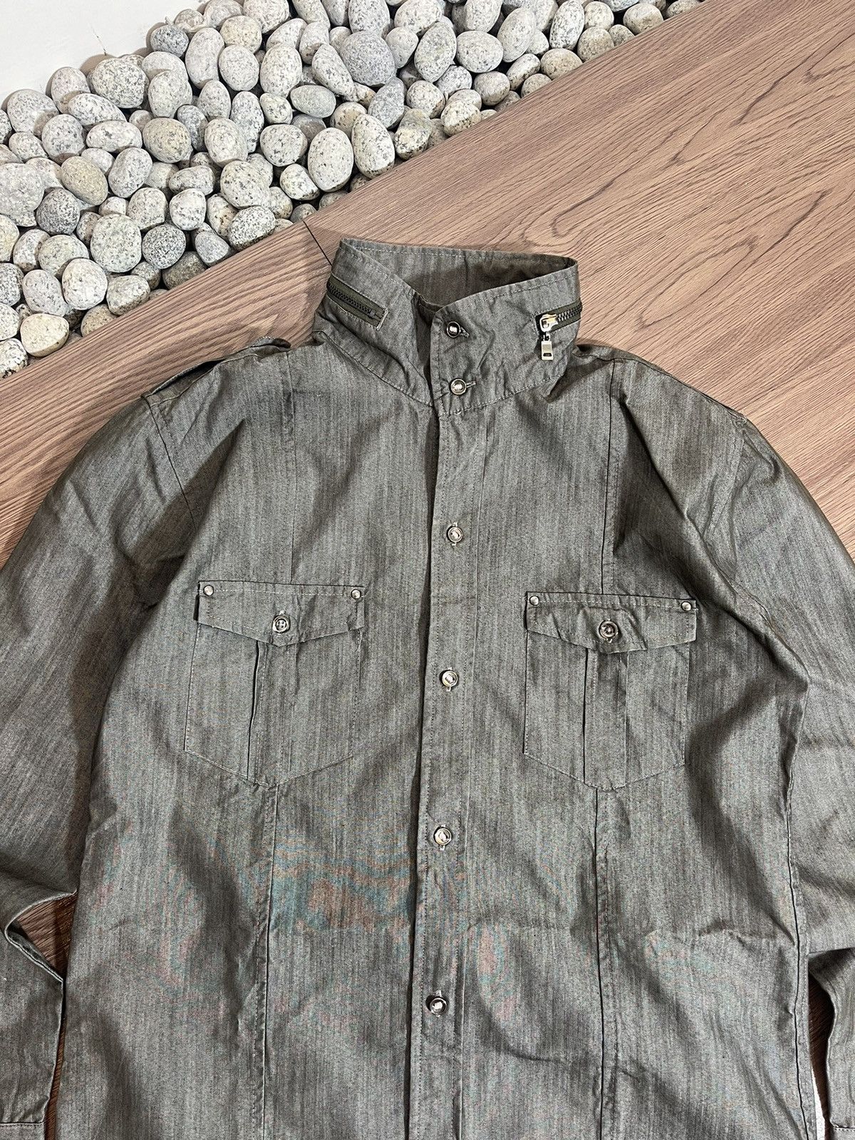 Japanese Brand × Le Grande Bleu (L.G.B.) × semanticdesign Semantic Design Double Collar Coated Shirt Size US L / EU 52-54 / 3 - 3 Thumbnail