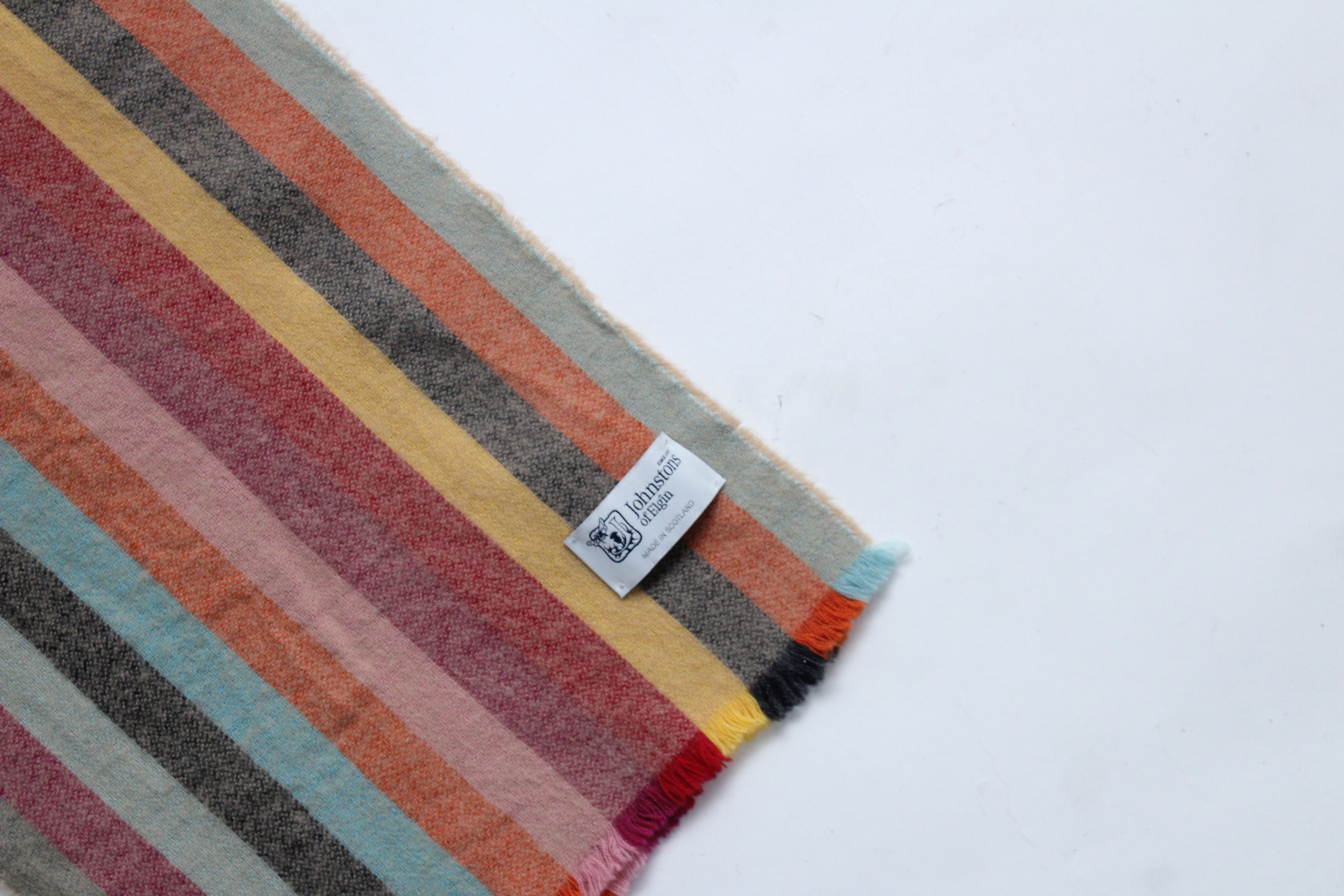 Johnstons Of Elgin Johnstons of Elgin Multi-Colored Striped Cashmere Scarf Size ONE SIZE - 8 Thumbnail