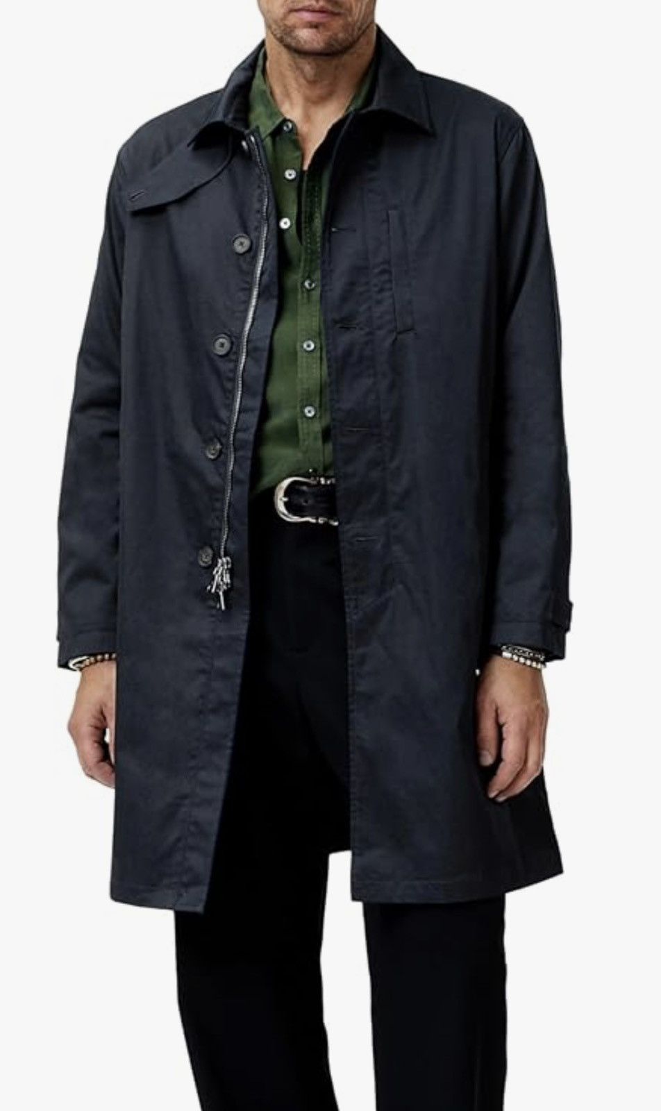 John Varvatos $1298 NWT John Varvatos Garvin Coat 48 Navy Blue Trench M Size US M / EU 48-50 / 2 - 1 Thumbnail