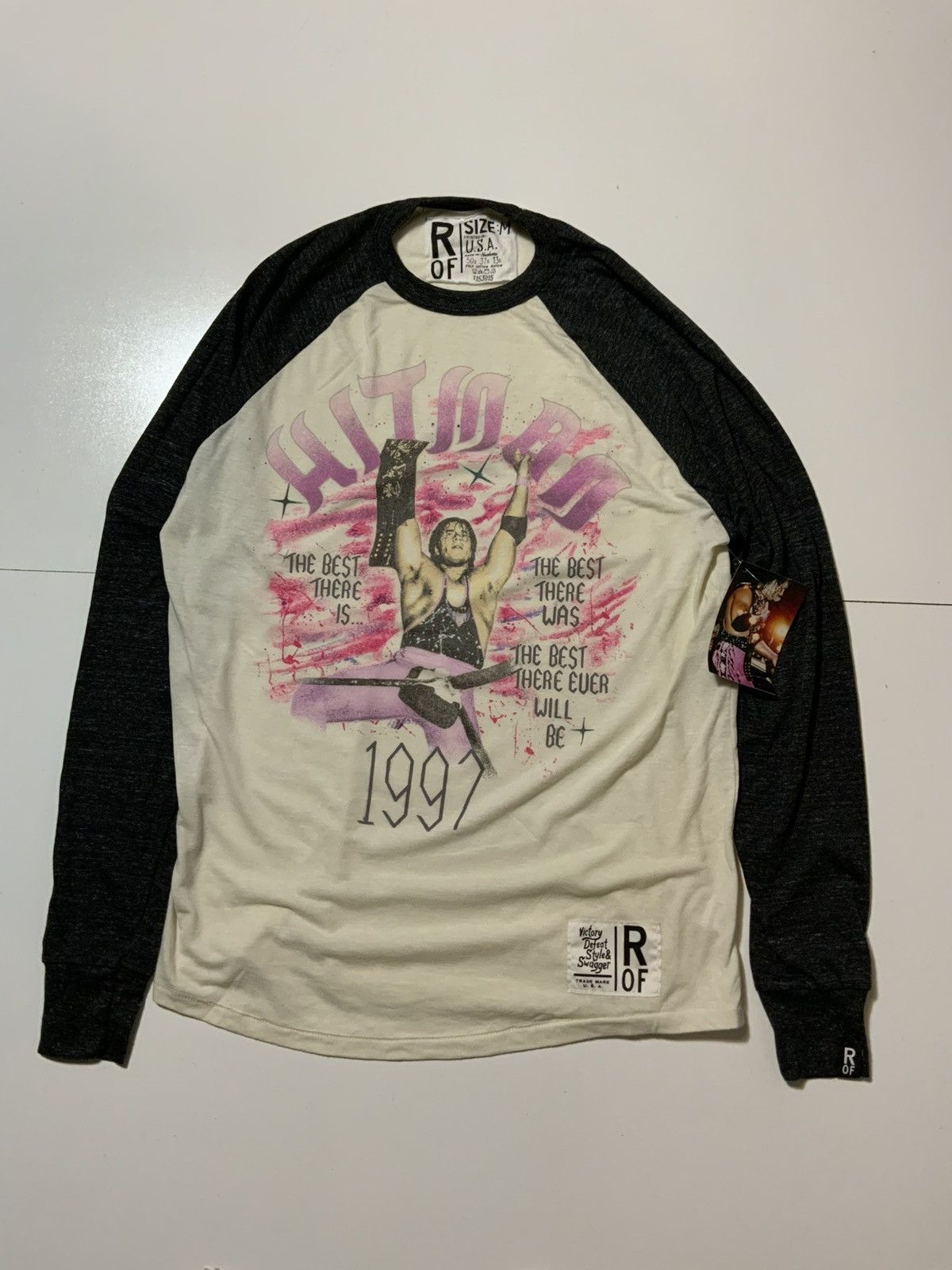 NWT Roots Of Fight Bret Hitman Hart Best Wrestling T-Shirt