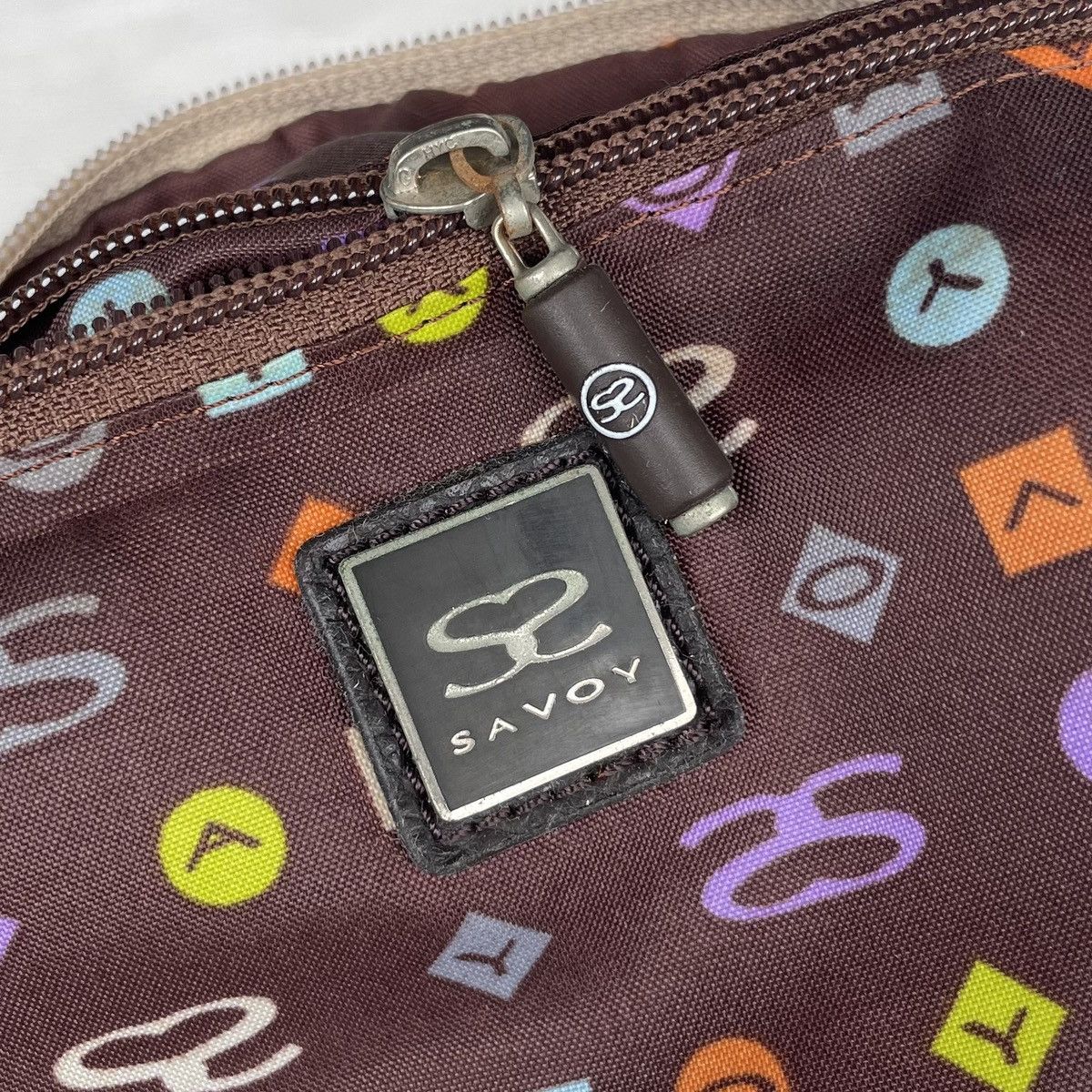 Japanese Brand Two Way Savoy Full Print Shoulder/Crossbody Bag Size ONE SIZE - 7 Thumbnail