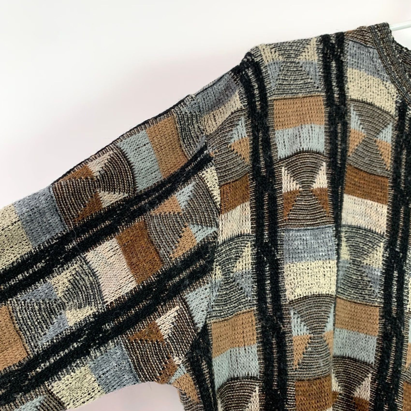 Vintage VINTAGE Lamberti Wool Blend Italy Geometric Sweater XL Indie Sleaze Size US XL / EU 56 / 4 - 2 Thumbnail