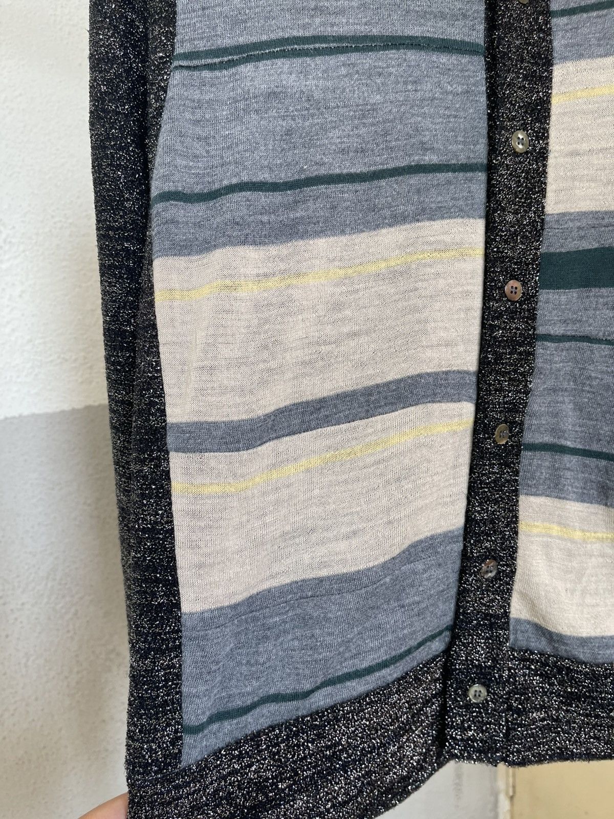 Tricot Comme des Garcons AD1999 Tricot Comme Des Garcons Striped Cardigan Patchwork Size M / US 6-8 / IT 42-44 - 3 Thumbnail