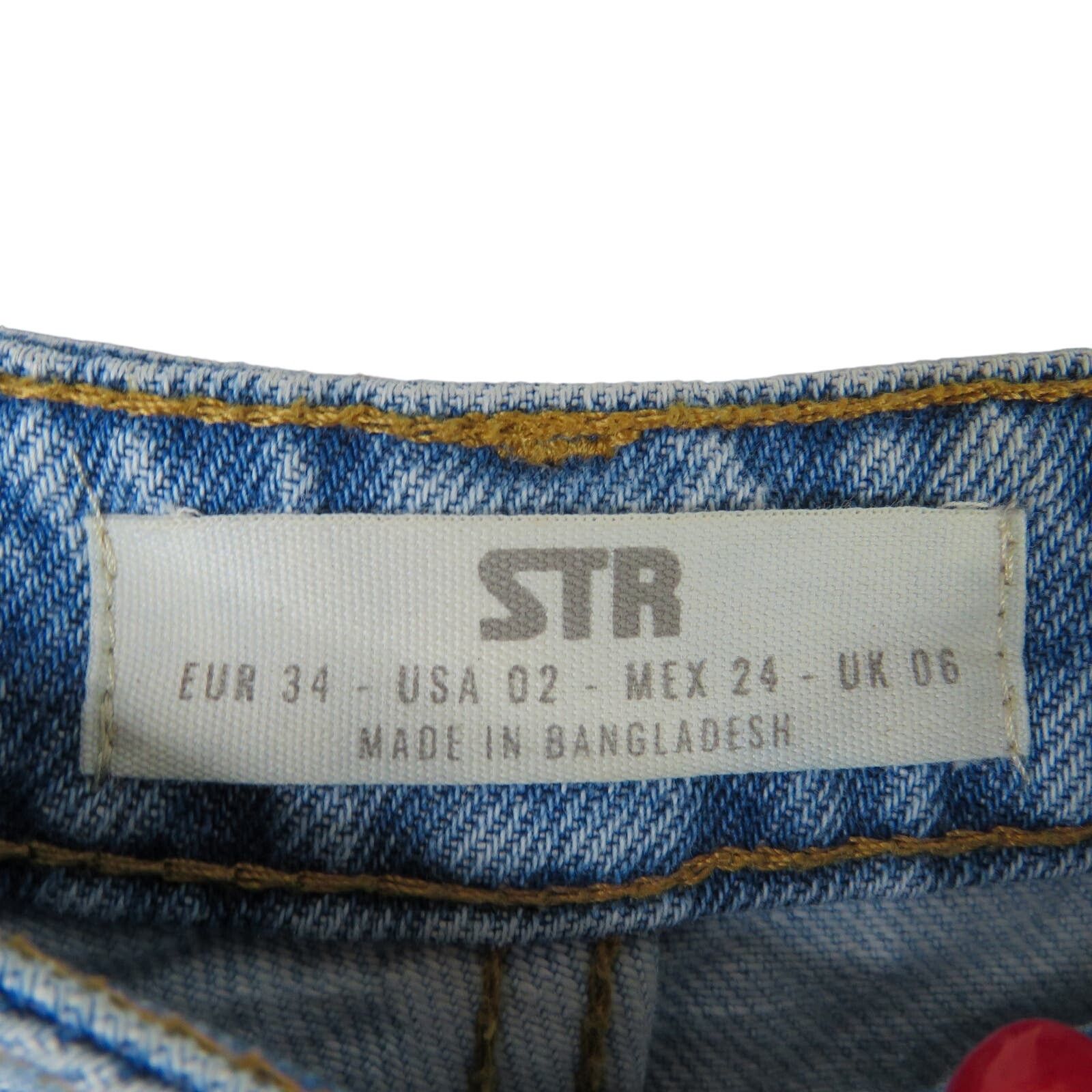 Other ASOS STR Two Tone High Rise Straight Leg Jeans Size 2 Size 26" / US 2 / IT 38 - 3 Thumbnail
