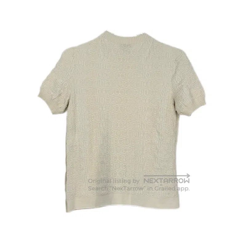 Chanel Chanel Beige full logo short-sleeved knitwear Size XS / US 0-2 / IT 36-38 - 2 Thumbnail
