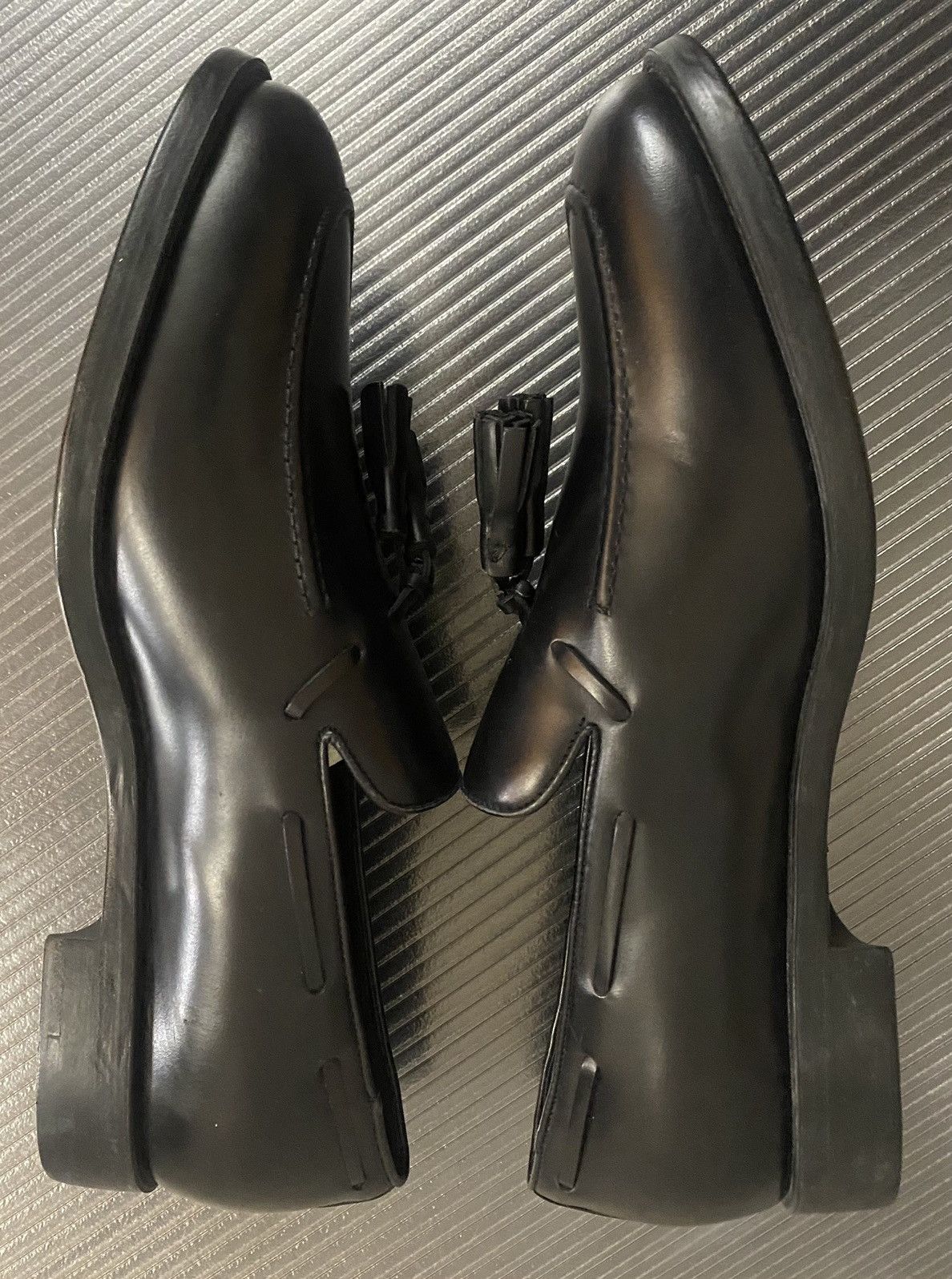 Salvatore Ferragamo Ferragamo 🇮🇹 black calf Sasha tassel loafer 9 EEE NEW Size US 9 / EU 42 - 5 Thumbnail