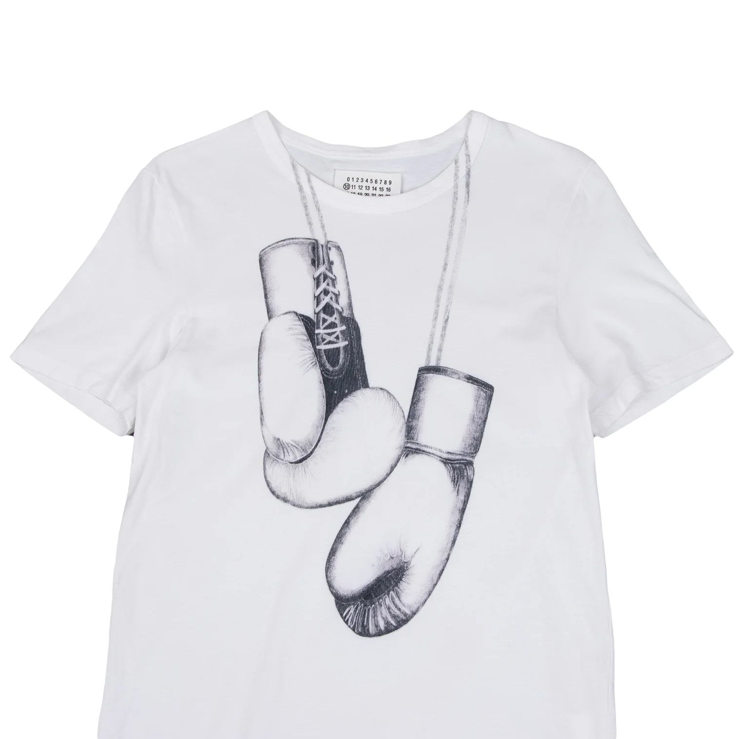 Maison Margiela Cotton Graphic Print T-Shirt in White Size 46 Size US S / EU 44-46 / 1 - 2 Thumbnail