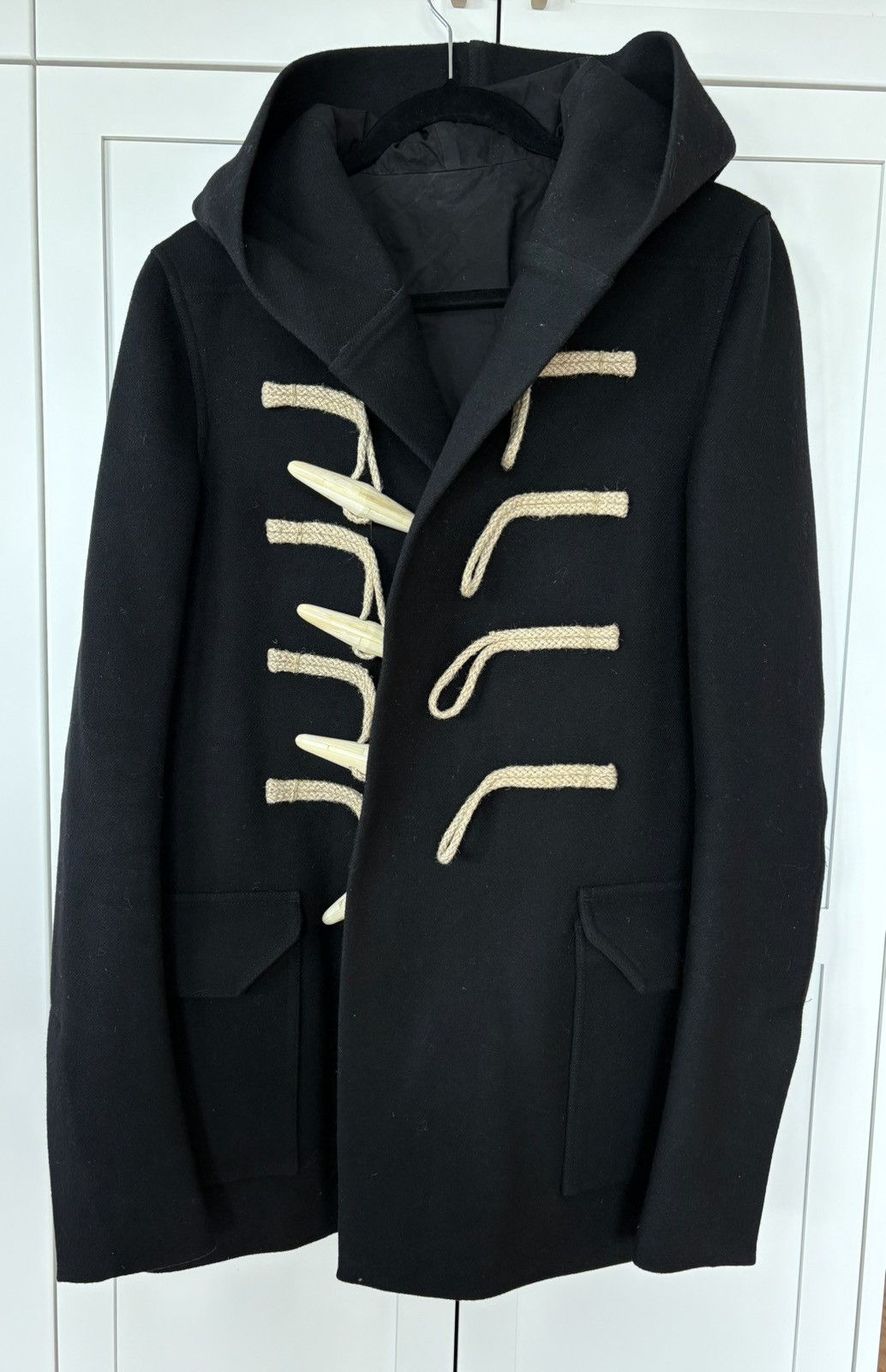 Rick Owens BNWT Toggle Hooded Duffle Coat Size US S / EU 44-46 / 1 - 4 Thumbnail