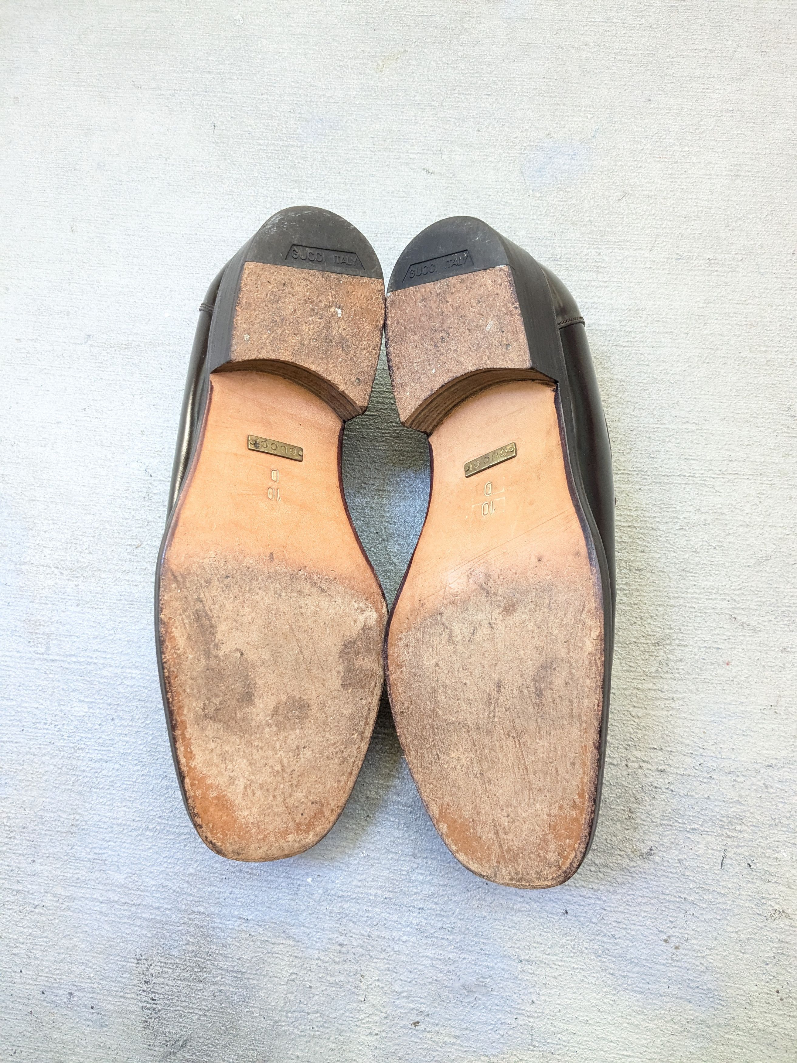 Gucci × Vintage Gucci Horsebit Loafers Brown 10 Slip Ons Snaffle Leather Size US 10 / EU 43 - 15 Thumbnail