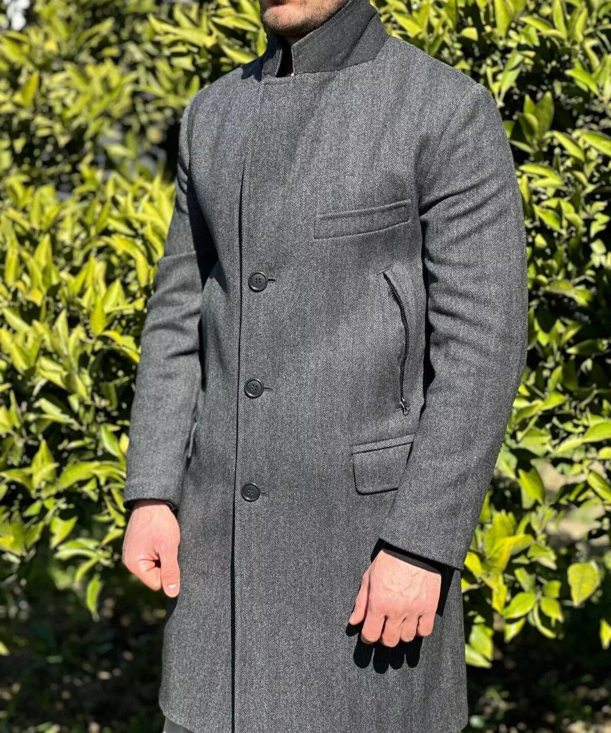Fay Fay Trench Coat Knit Made Special Elements Size M Slim F Size US M / EU 48-50 / 2 - 3 Thumbnail