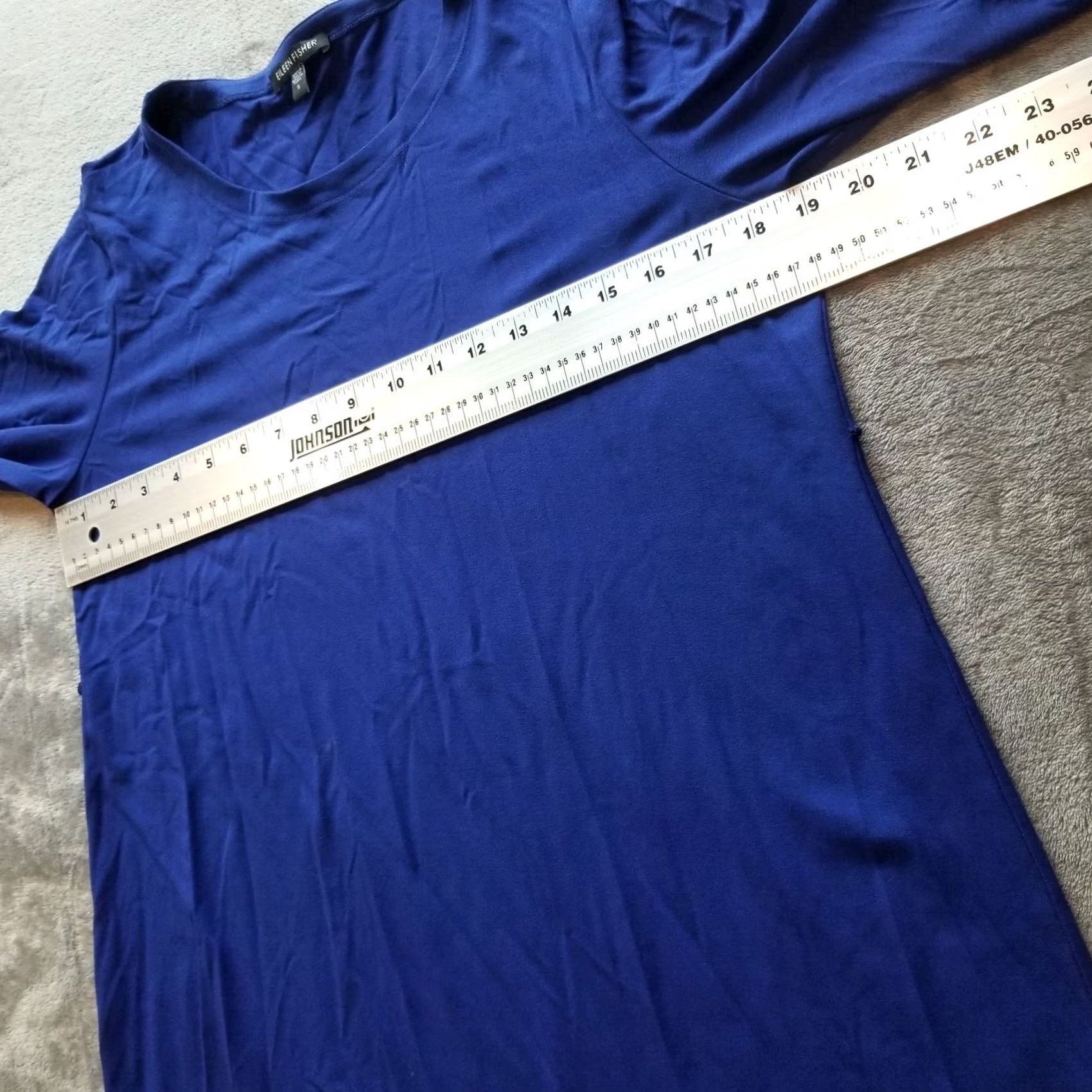 Eileen Fisher Eileen Fisher Shirt Dress Womens 3/4 Sleeves Blue Casual Small Midi Shirt Dress Womens Mens Size S / US 4 / IT 40 - 4 Thumbnail