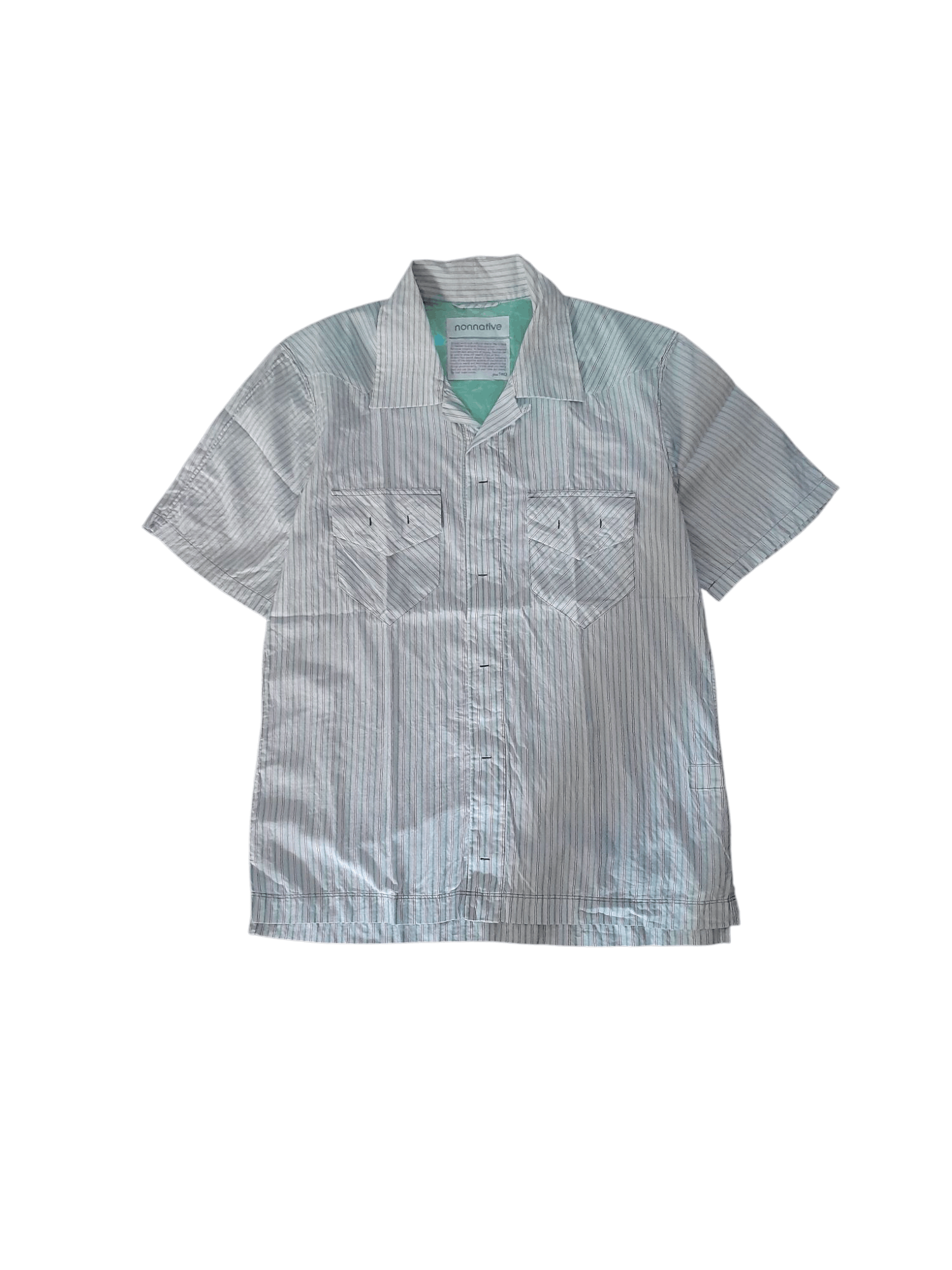 Nonnative Nonnative green stripe metal button shirt Size US M / EU 48-50 / 2 - 1 Thumbnail
