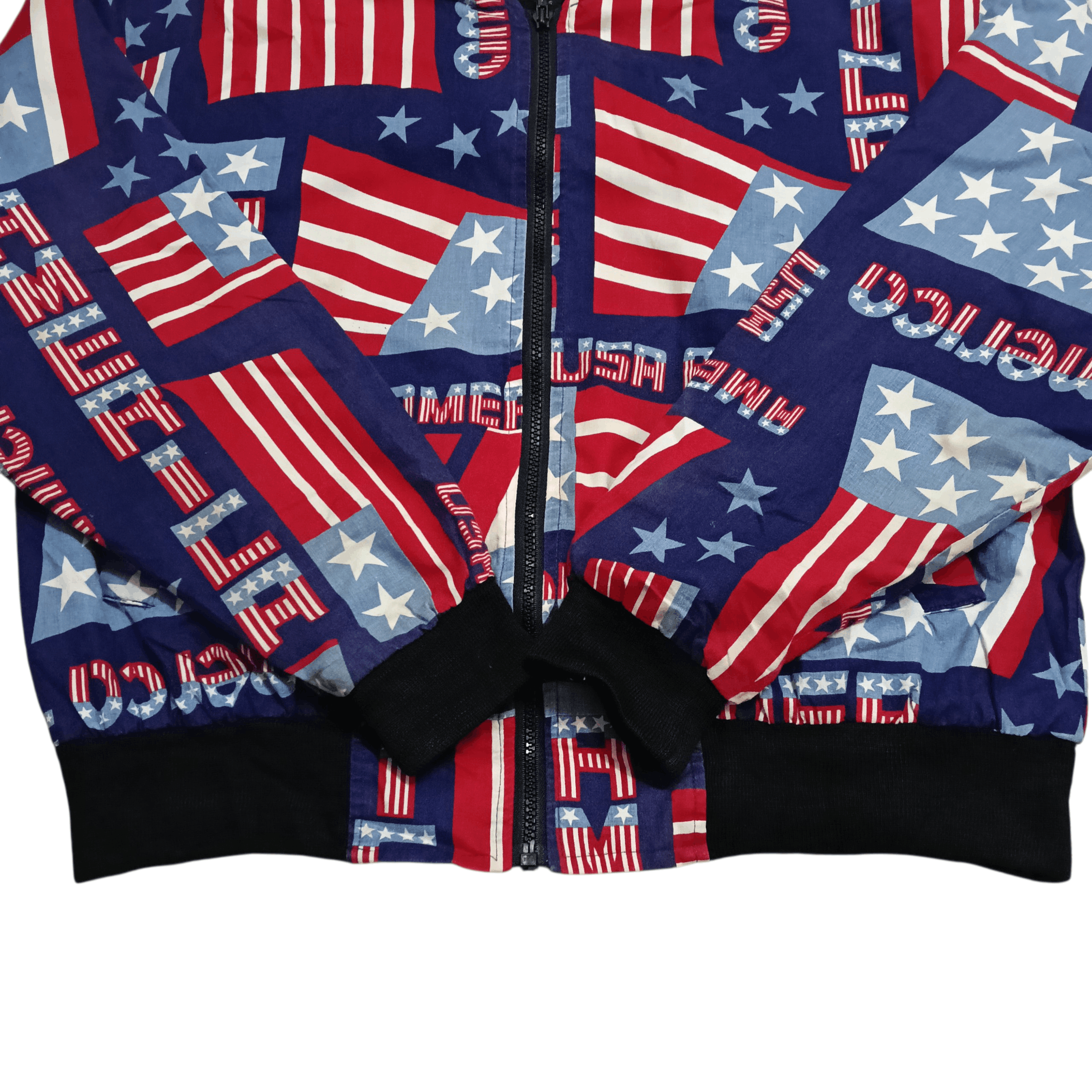 Vintage Vintage 90s Infinity Chic USA Flag Design Bombers Jacket Size US XL / EU 56 / 4 - 3 Thumbnail