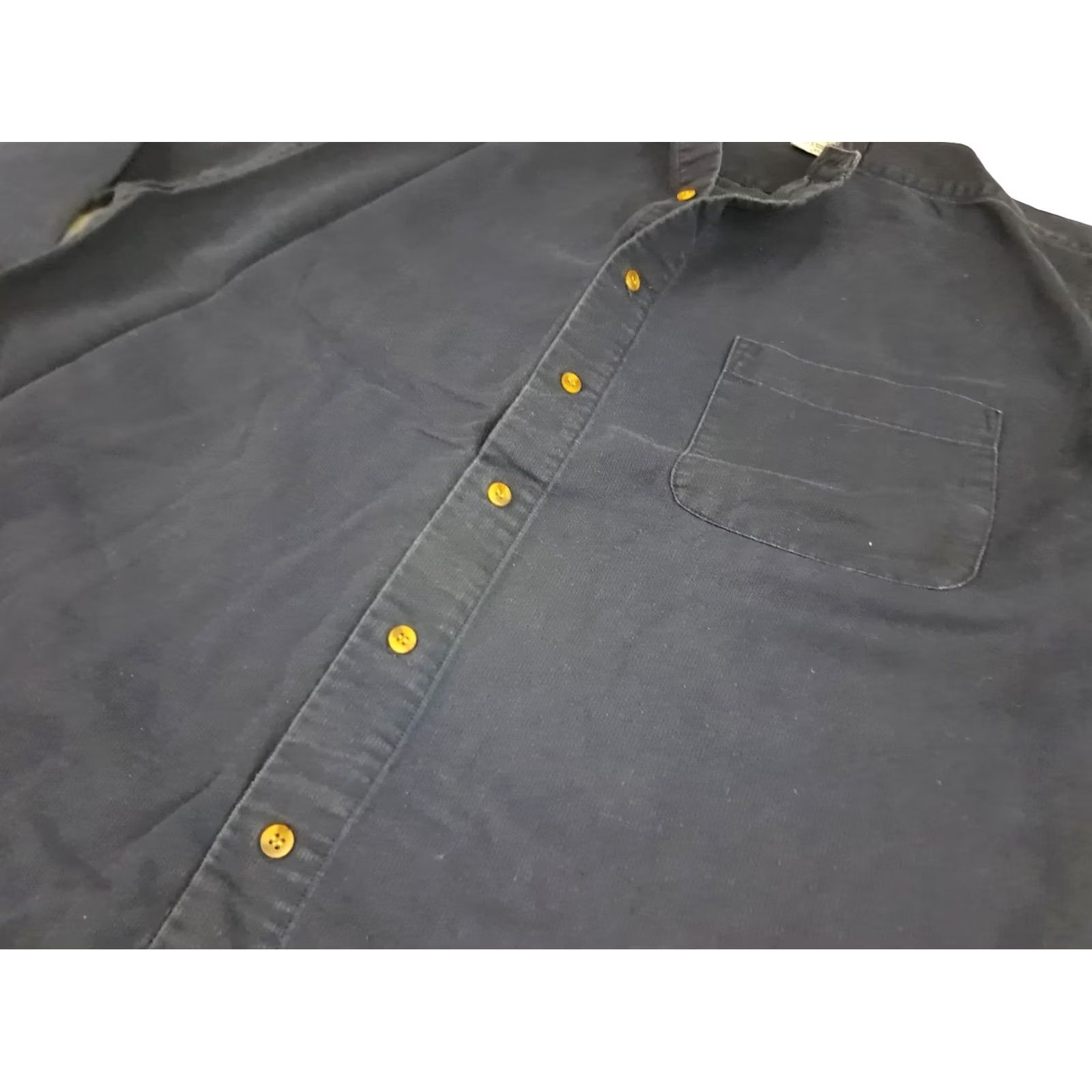 Bugle Boy Vintage Bugle Boy Co. Shirt XL Blue Cotton Canvas Collarless Button Men Size US XL / EU 56 / 4 - 4 Thumbnail