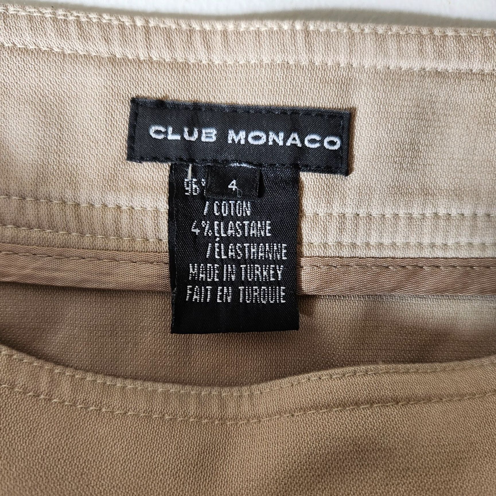 Club Monaco Club Monaco Womens Skirt Size 4 Khaki Beige Flounce Trumpet Size 27" / US 4 / IT 40 - 5 Thumbnail