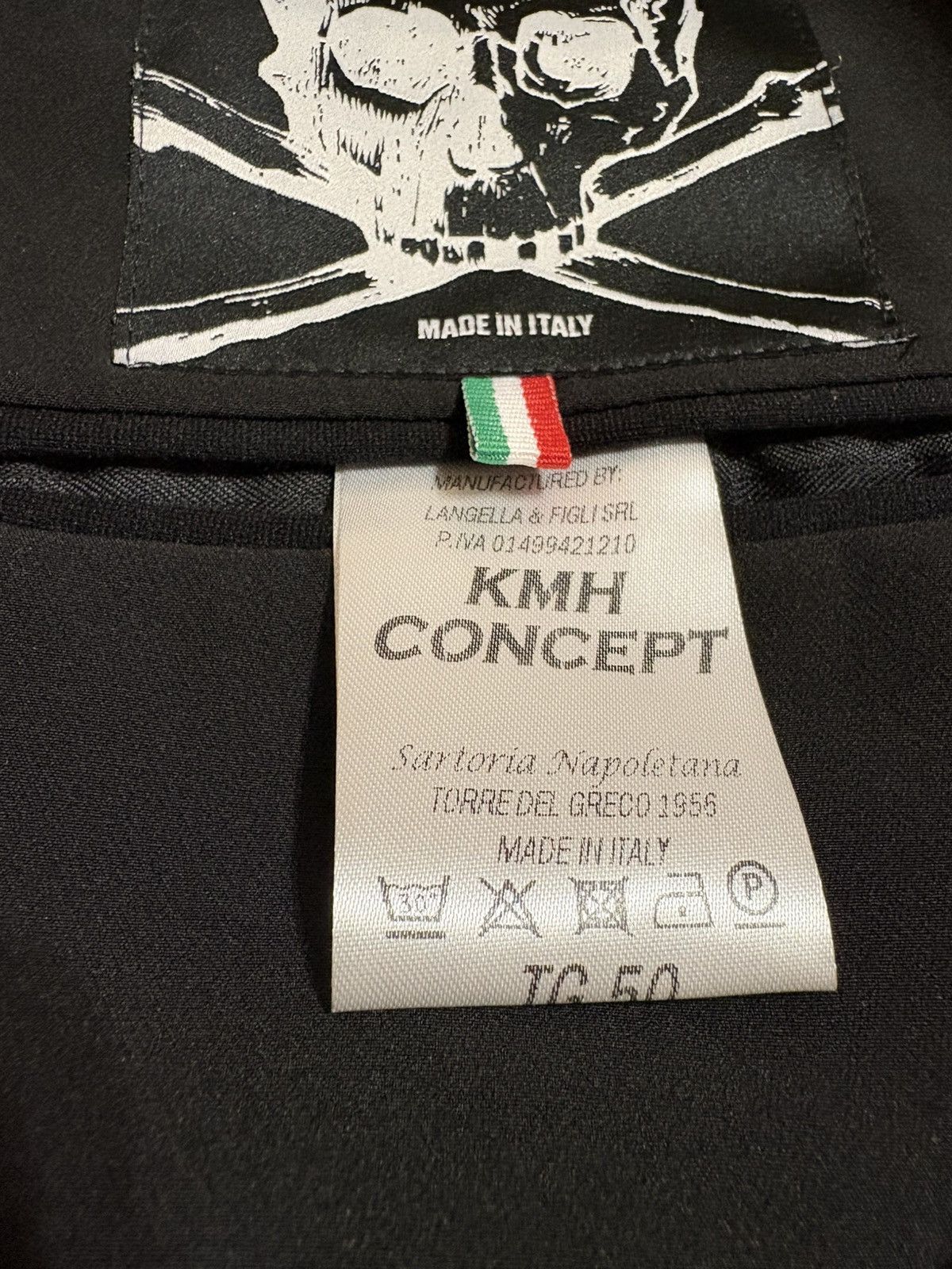 Other KMH Concept Avant-Garde Black Blazer Skull Hand Painted Size 50S - 14 Thumbnail