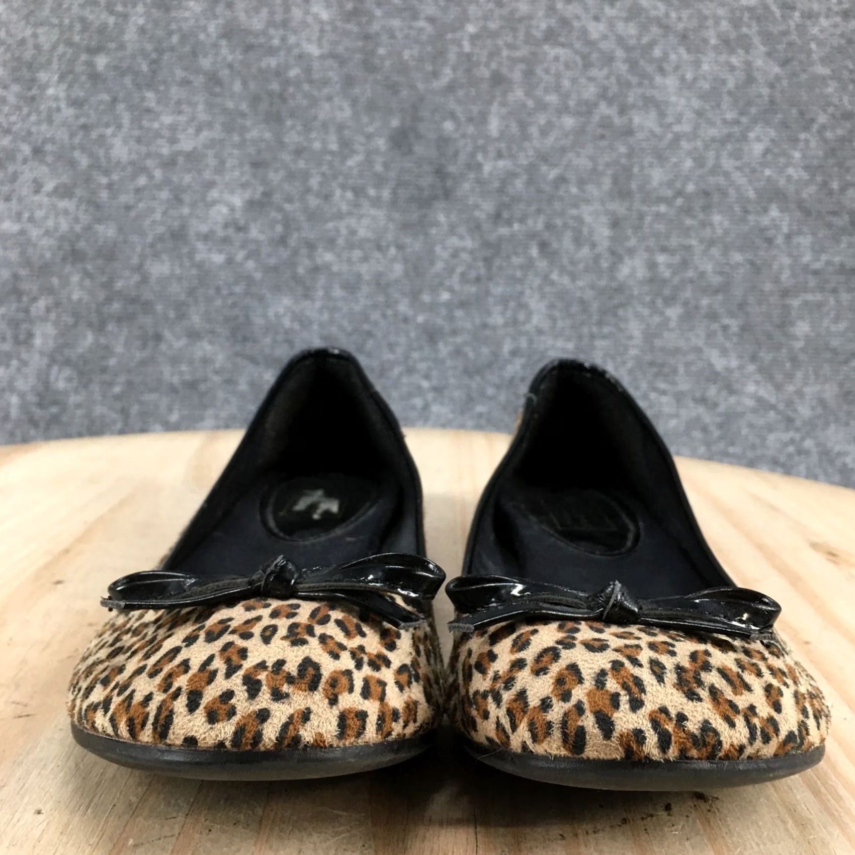 Vintage Arizona Jean Co Shoes Womens 7 M Animal Print Slip On Ballet Flats Brown Fabric Shoes Size 28" / US 6 / IT 42 - 5 Thumbnail