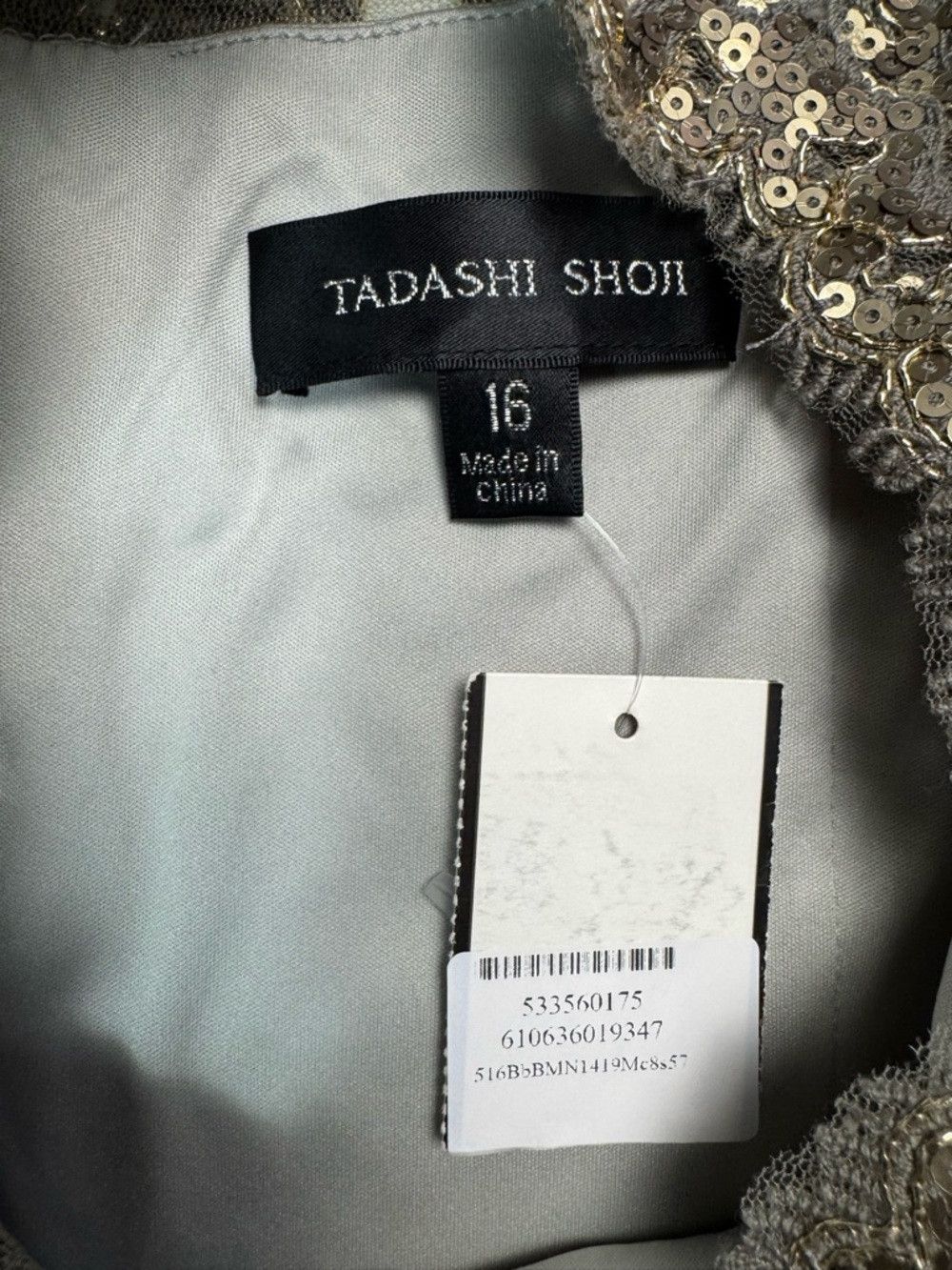 Tadashi Shoji NWT New Tadashi Shoji Delta Embroidered Sequin Dress In Smo Size XXL / US 16-18 / IT 52-54 - 4 Thumbnail