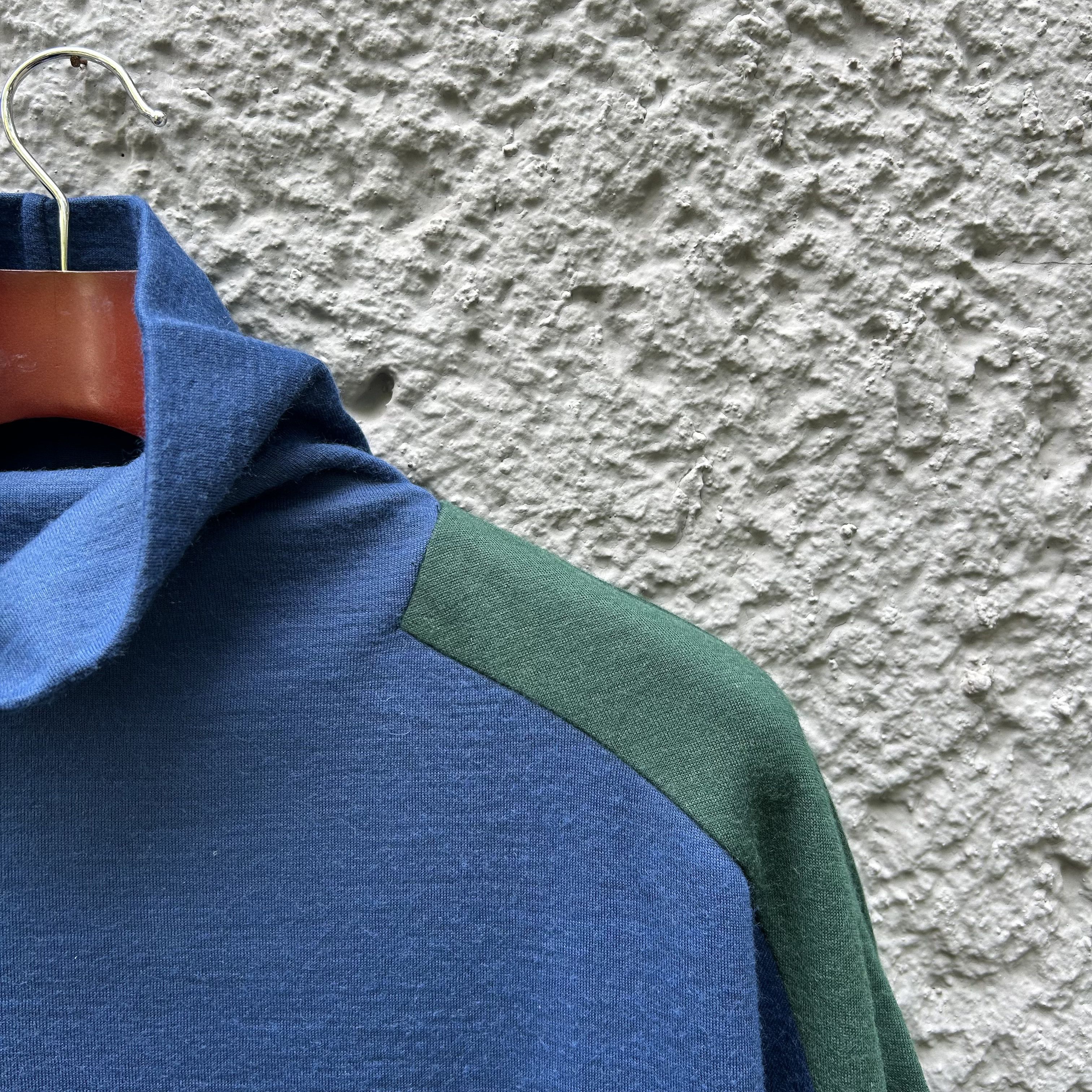 Raf Simons Raf Simons Blue Green Turtleneck Sweater Mockneck Size US L / EU 52-54 / 3 - 3 Thumbnail