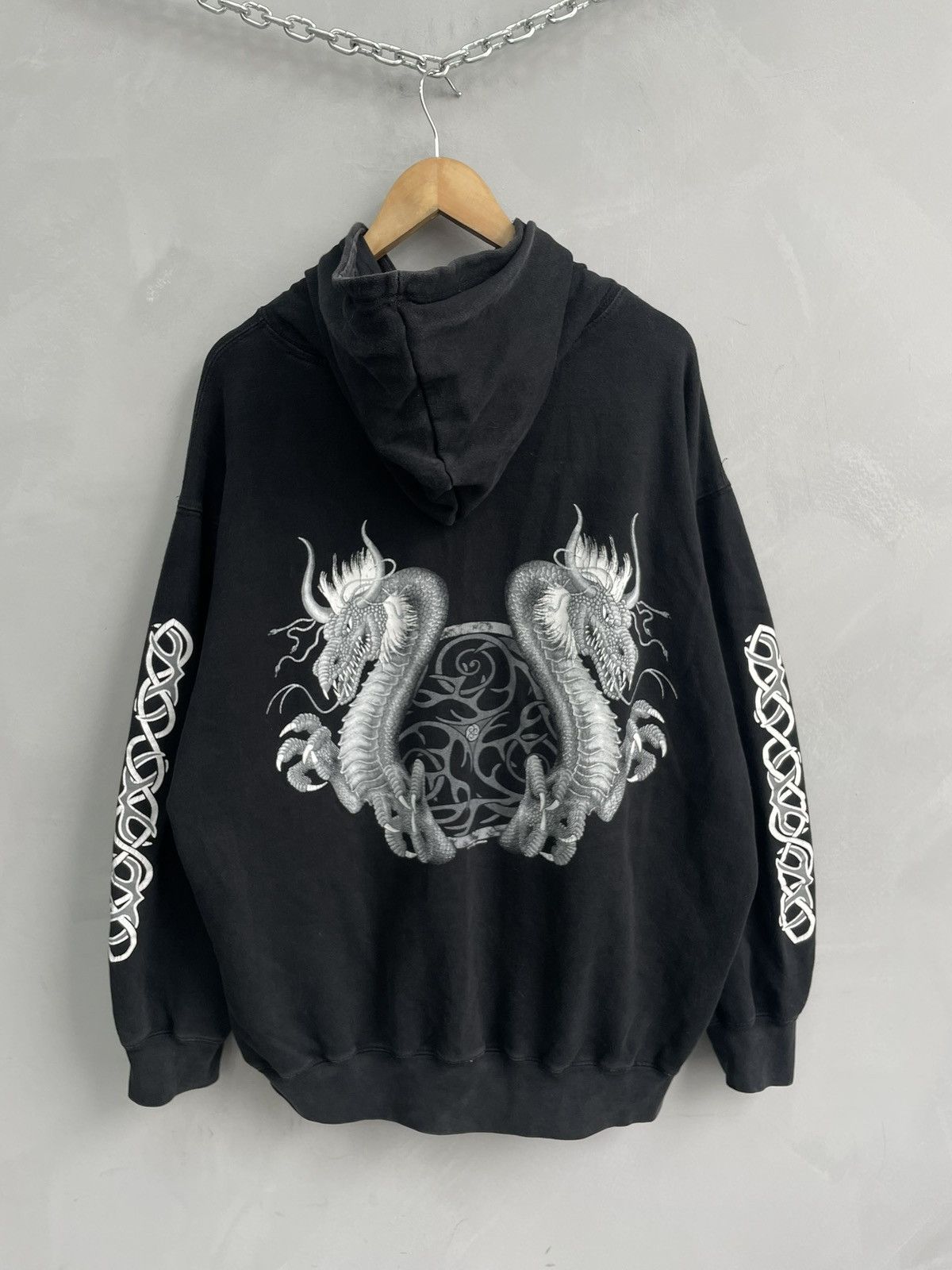 Japanese Brand Boxy Rap tribal sk8 hoodie 3d emblem 90s retro hype Size US XXL / EU 58 / 5 - 7 Thumbnail