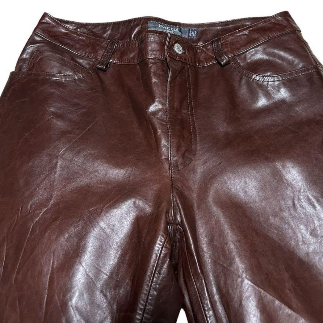 Gap AW2000 GAP LEATHER PANTS BROWN Size US 30 / EU 46 - 5 Thumbnail