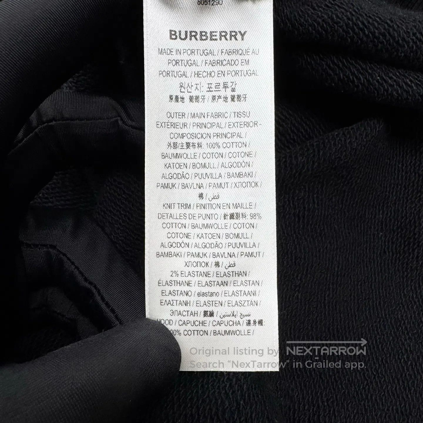 Burberry Burberry Black Hoodie with Mountain Tiger TB logo on the c Size US XL / EU 56 / 4 - 6 Thumbnail