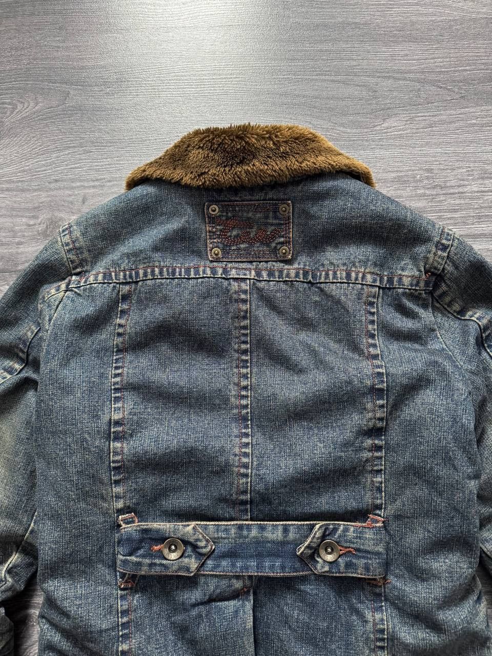 Japanese Brand Y2K Faux Fur Collar Denim Jacket Vintage Dolce Gabbana style Size M / US 6-8 / IT 42-44 - 3 Thumbnail