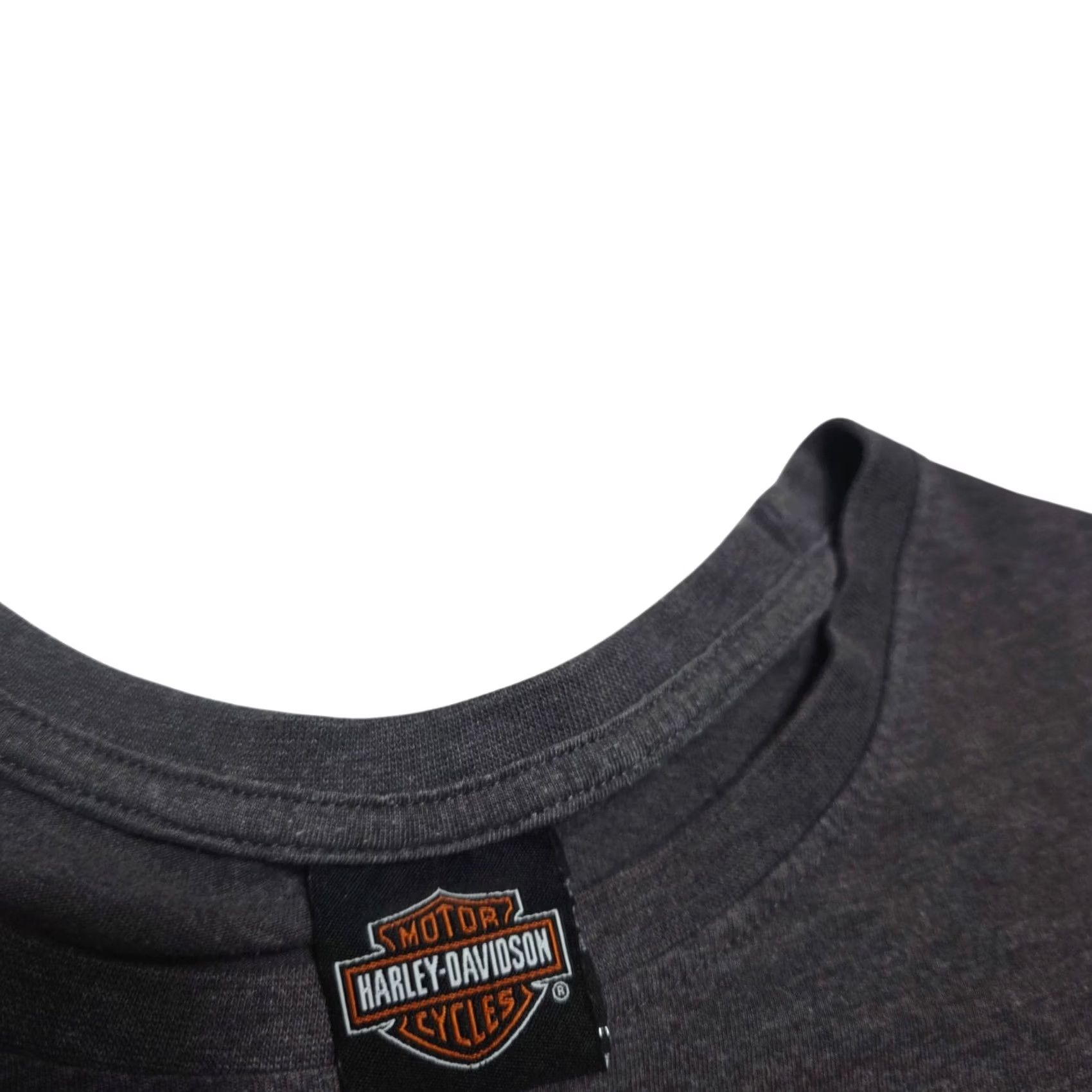 Harley Davidson VINTAGE Harley Davidson Women's XL Embellished 2 Sided Graphic Logo Tee T-Shirt Top Gray Size XL / US 12-14 / IT 48-50 - 3 Thumbnail