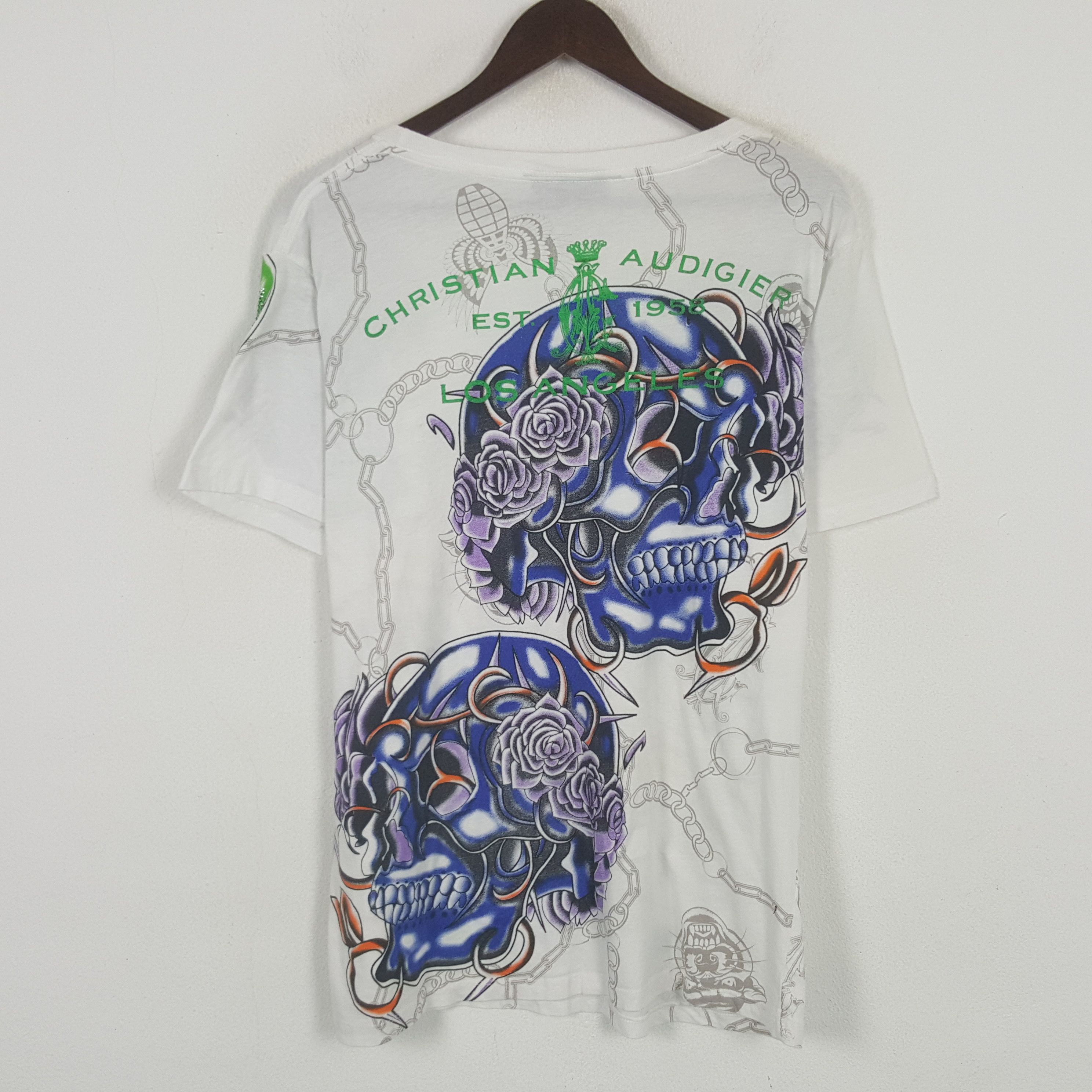 Christian Audigier Vintage Christian Audigier Los Angeles Tshirt Size US L / EU 52-54 / 3 - 3 Thumbnail