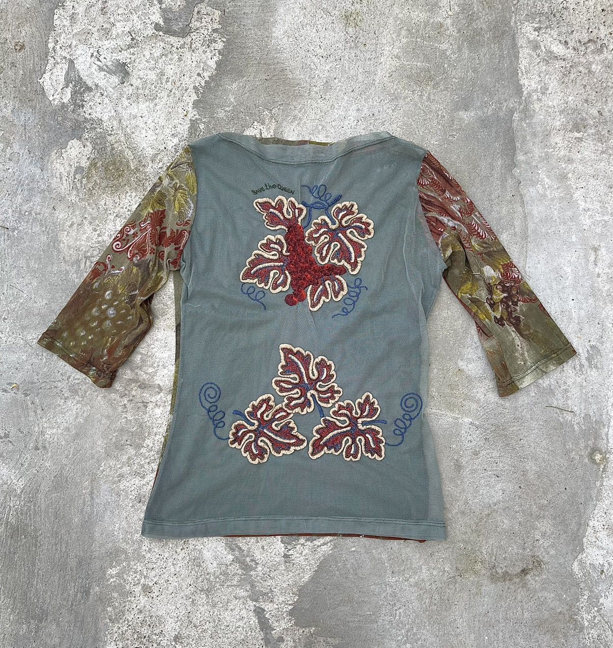 Japanese Brand × Vintage Vintage save the queen mesh top Jean Paul Gautier style y2k Size S / US 4 / IT 40 - 2 Thumbnail