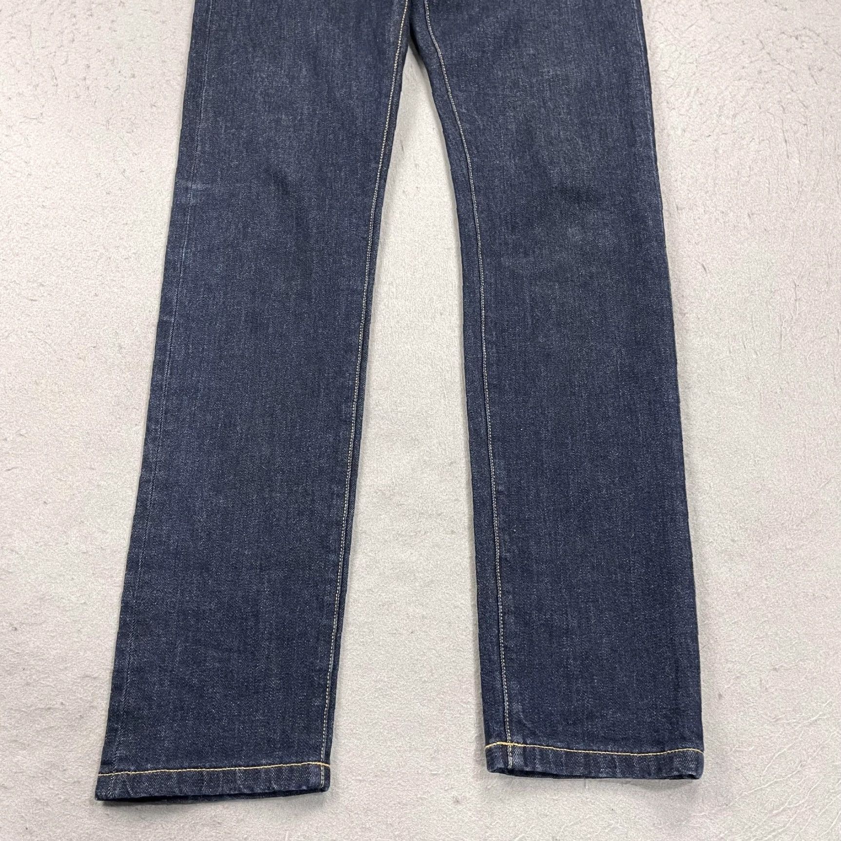 Buck Mason Buck Mason Jeans Mens 30x34 Maverick Slim 14 Oz Raw Denim Stretch Straight Blue Size US 30 / EU 46 - 3 Thumbnail