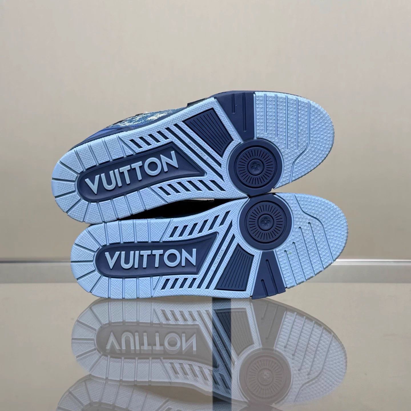 Louis Vuitton LV Trainer Distressed Blue Denim Monogram UK5.5 99 Size US 6.5 / EU 39-40 - 7 Thumbnail