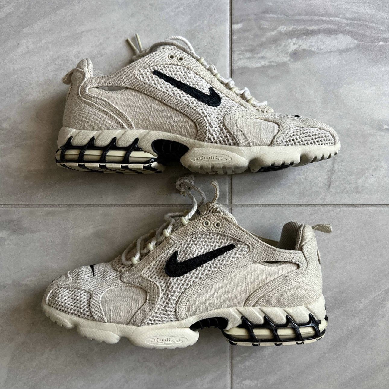 stussy x air zoom spiridon caged