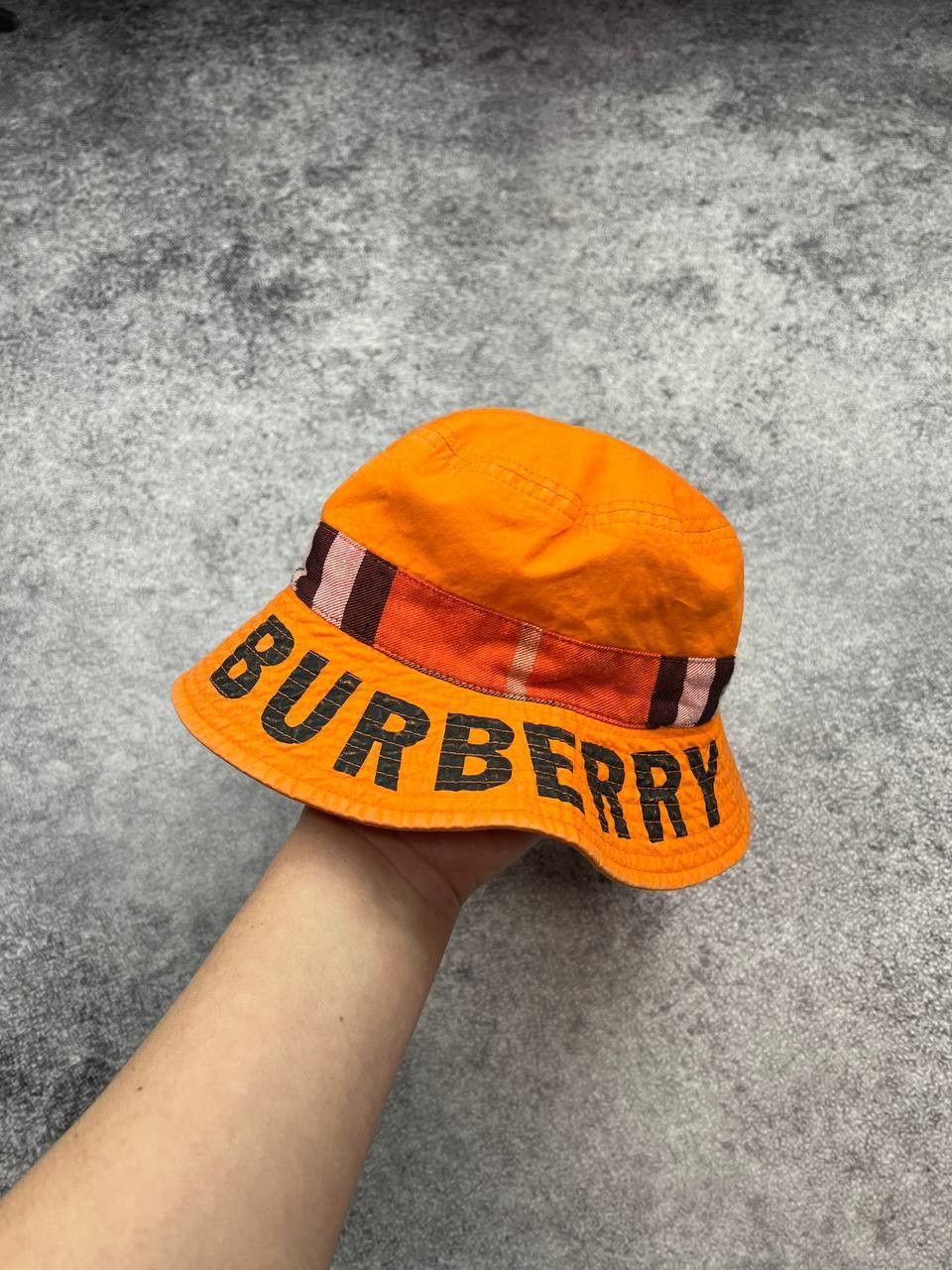 帽子 Burberry MonogramPrint Bucket Hat Orange Burberry × Vintage VINTAGE BURBERRY BUCKET HAT | Grailed