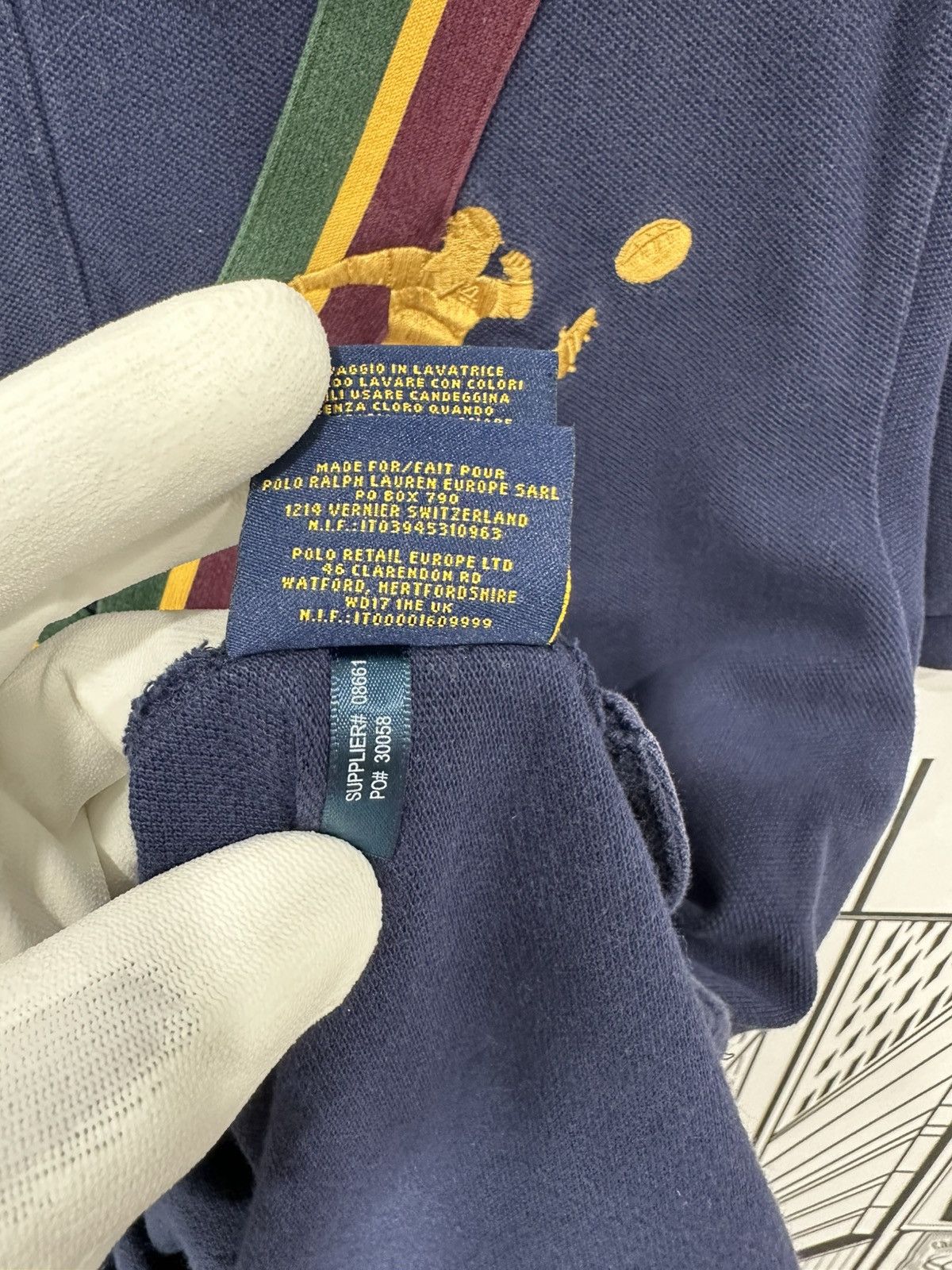 Rugby Ralph Lauren Rugby Ralph Lauren Big Kicker Chevron Pattern Polo Navy L Size US L / EU 52-54 / 3 - 7 Thumbnail