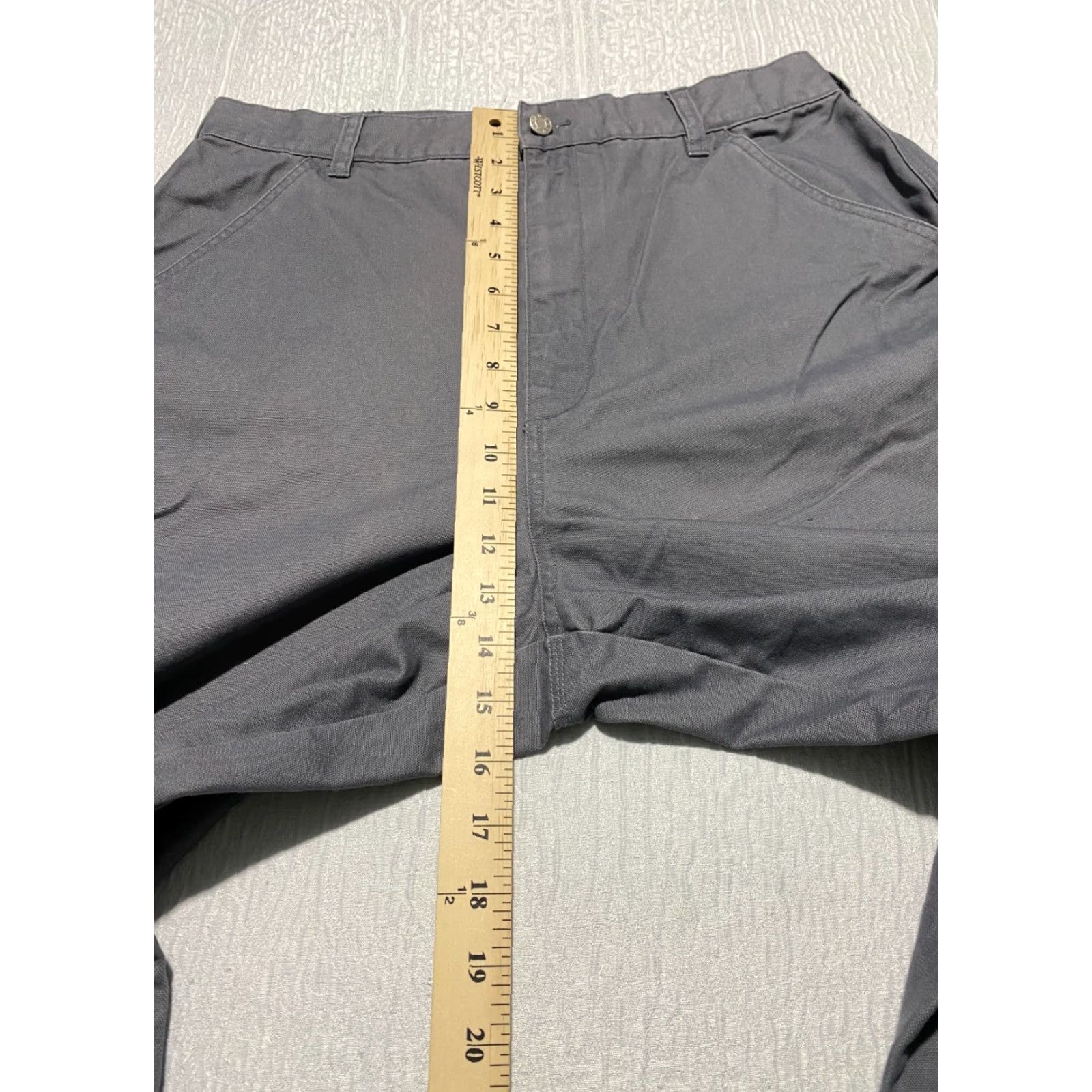 Vintage FG Field Gear Carpenter Womens Pants 14 Gray Baggy 90s Style Wide-Leg Workwear Casual Modern Size 24" / US 00 / IT 34 - 4 Thumbnail