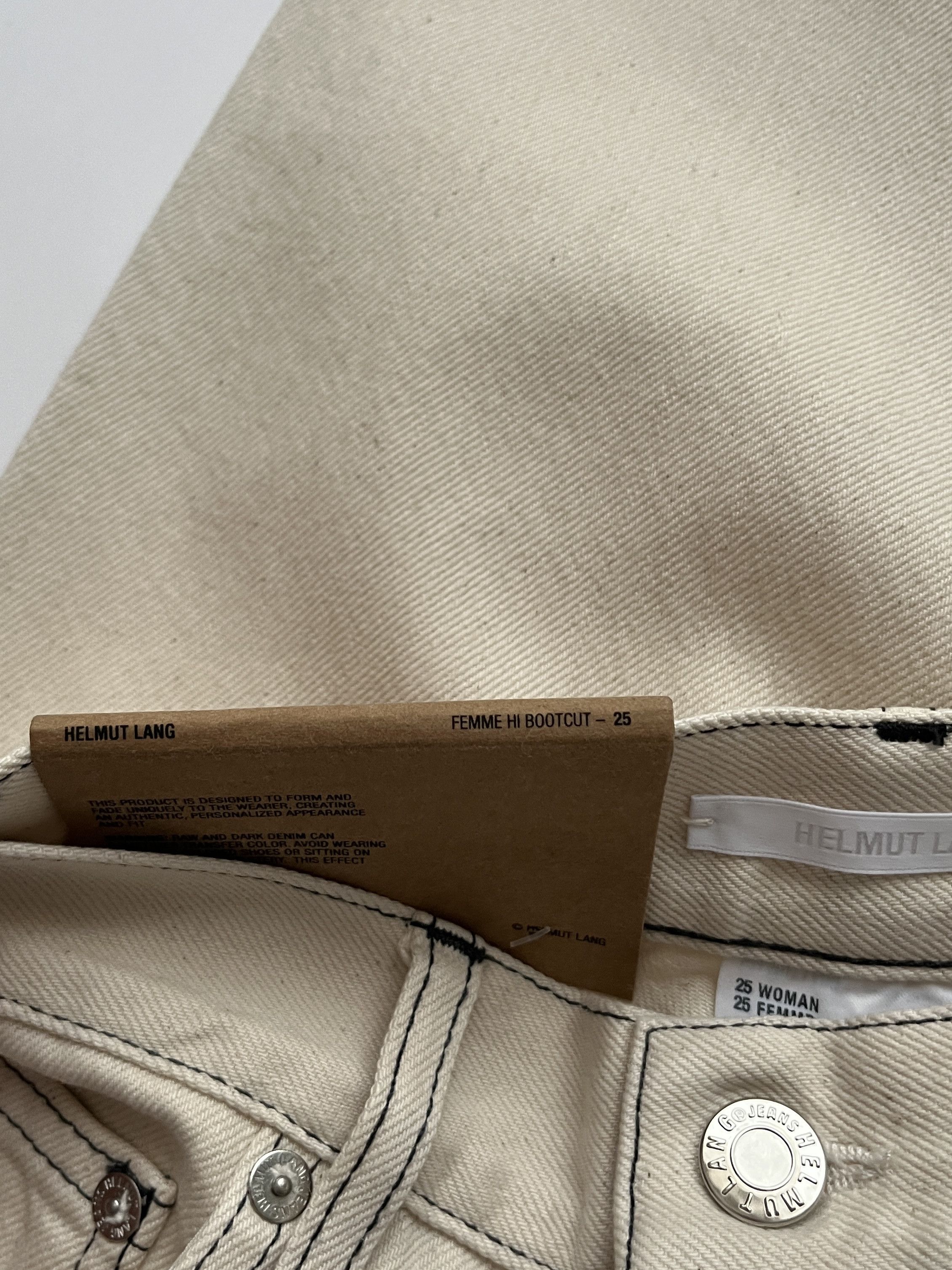 Helmut Lang ⚡️QUICK SALE⚡️Helmut Lang Natural White Hi-BootCut Jeans Size 25" / US 0 / IT 36 - 4 Thumbnail