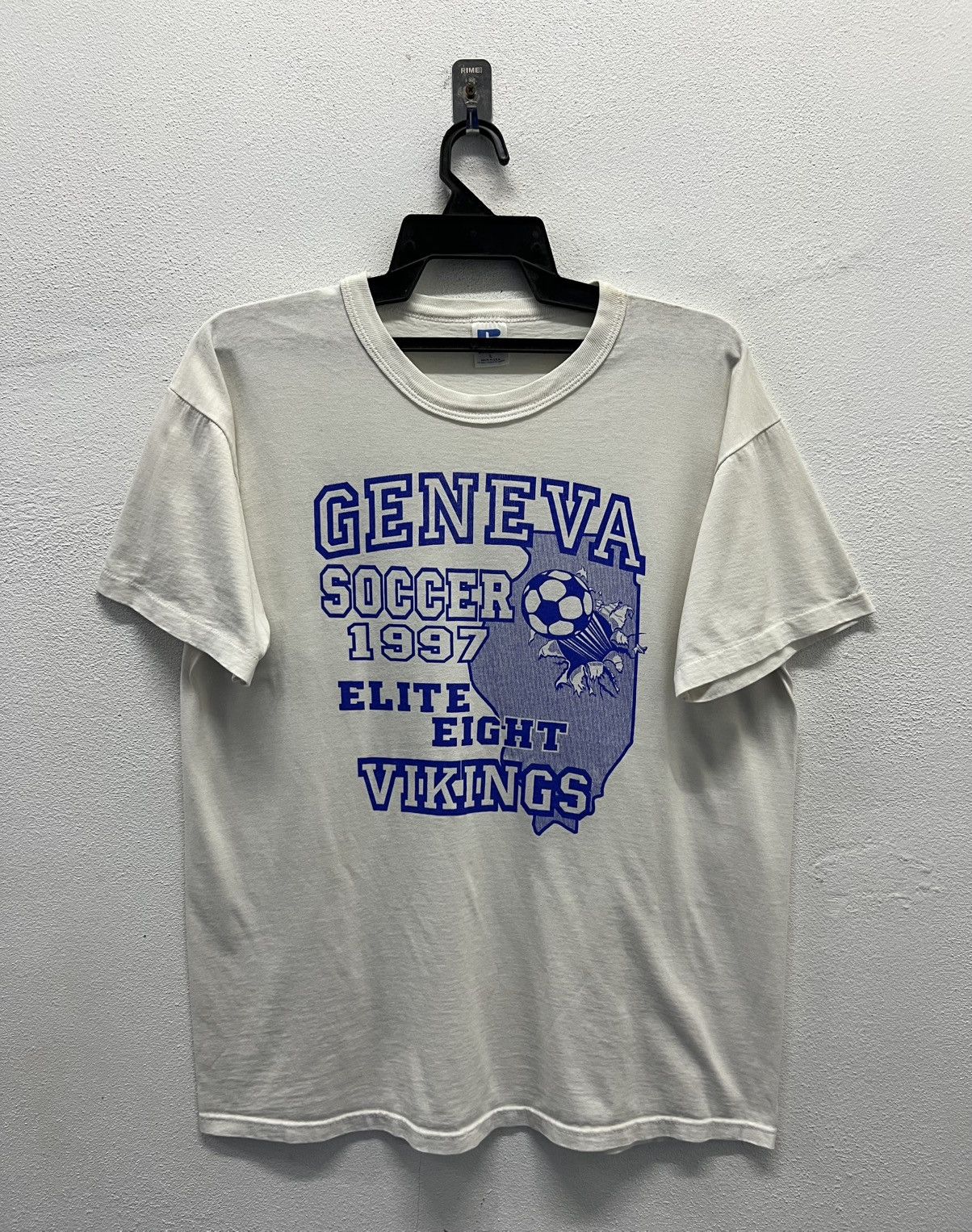Russell Athletic × Vintage RUSSELL ATHLETIC GENEVA SOCCER 1997 ELITE EIGHT SHIRT Size US L / EU 52-54 / 3 - 1 Thumbnail