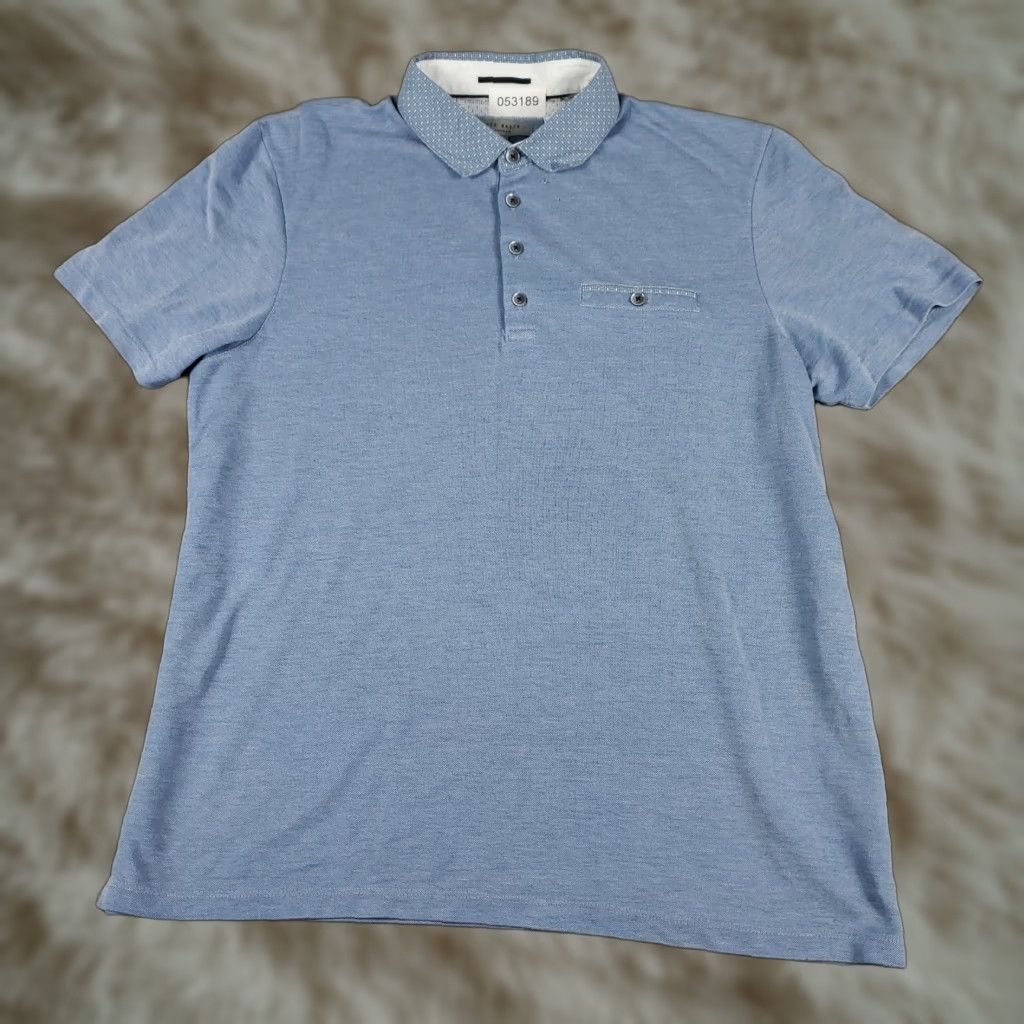 Ted Baker Ted Baker Polo Shirt Mens Size 5 Blue Casual Short Sleeve Regular Fit Size US S / EU 44-46 / 1 - 1 Thumbnail