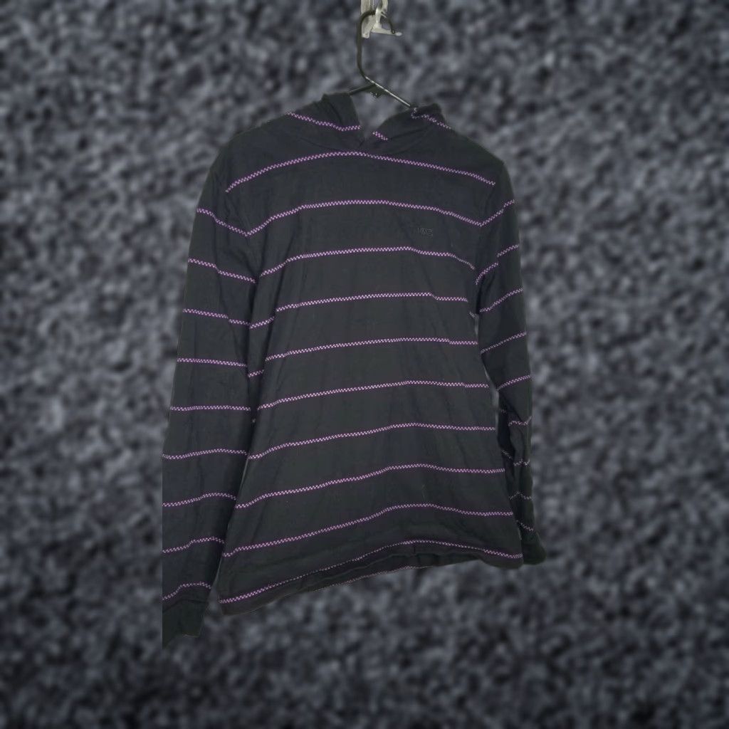 Vans VANS Belmont Striped HOODIE Shirt M Mens Pullover Black/Purple SKATER T SHIRT Size US M / EU 48-50 / 2 - 1 Thumbnail