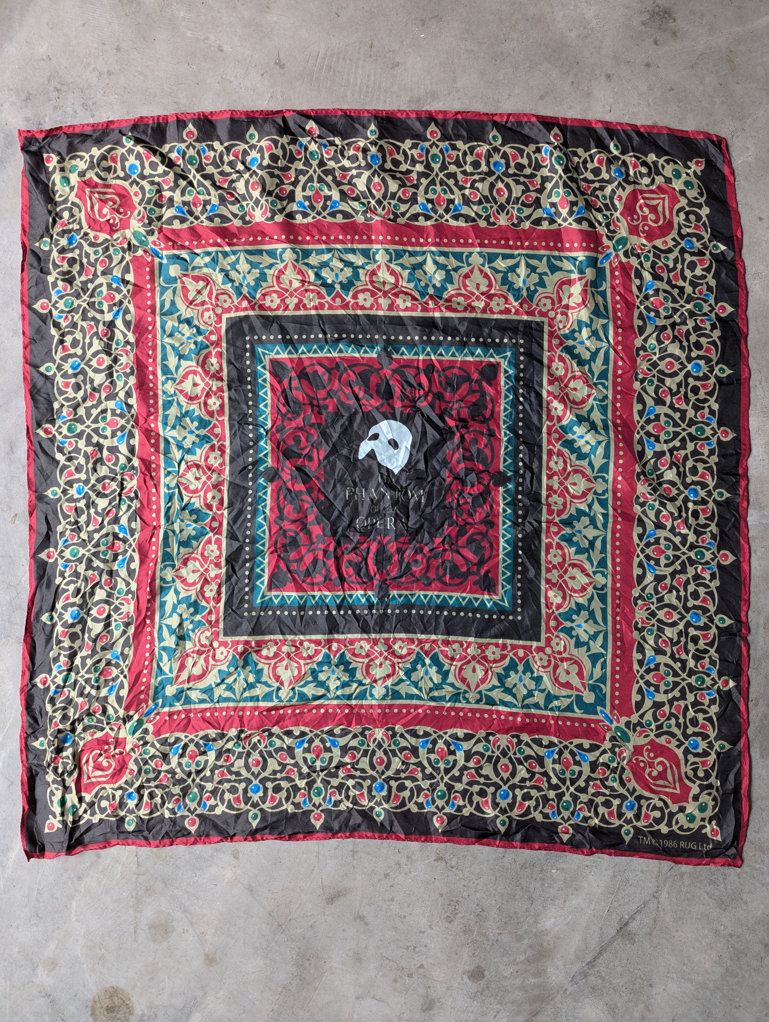 Vintage Vintage Phantom Of The Opera Scarf TM 1986 Rug LTD Size ONE SIZE - 1 Thumbnail