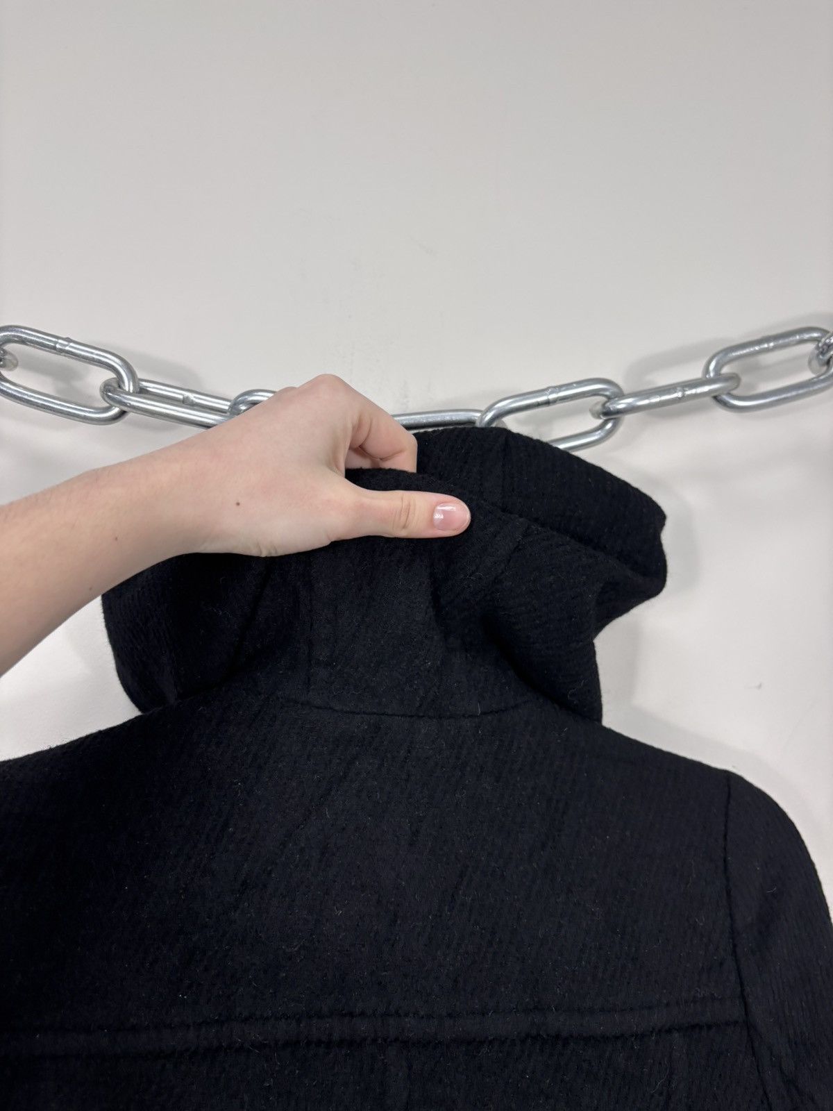 Burberry Burberry Blue Label Black Nova Check Angora Wool Coat Size XS / US 0-2 / IT 36-38 - 18 Thumbnail