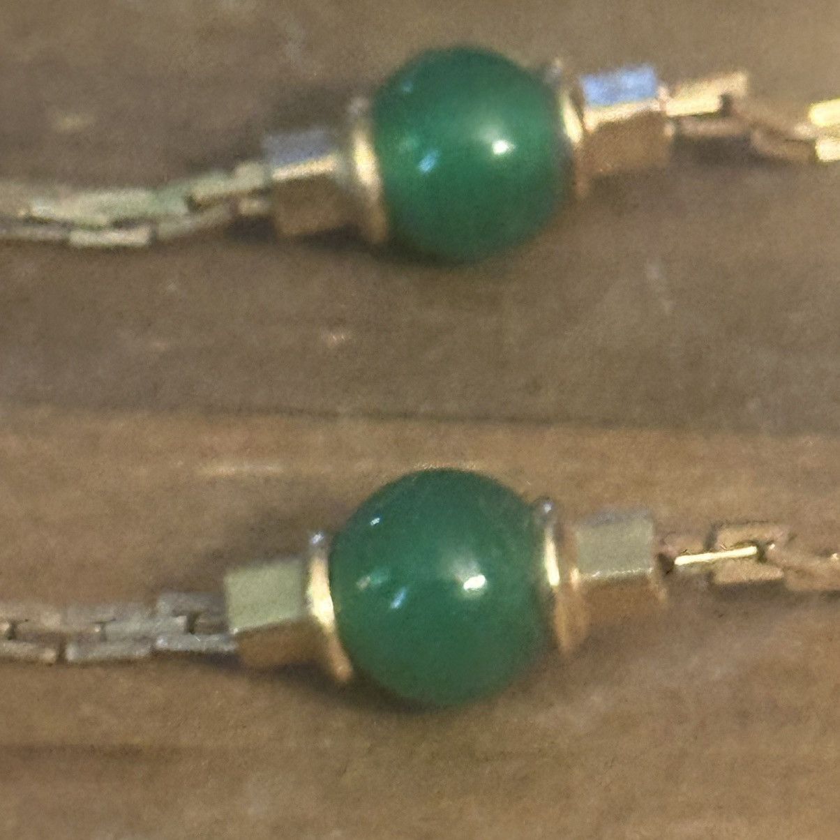 Vintage Vintage stationed green lucite bead chain necklace Size ONE SIZE - 3 Thumbnail