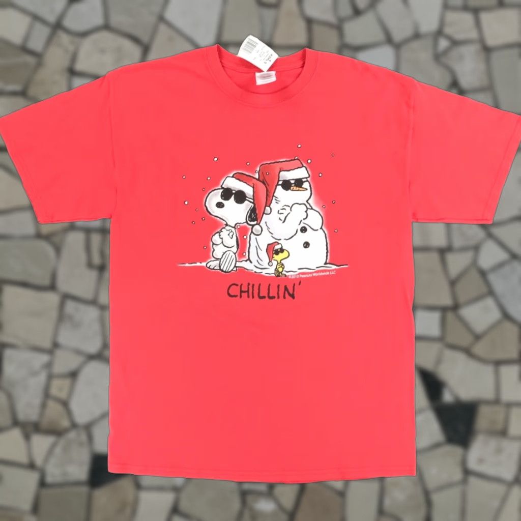 Gildan Gildan Peanuts Joe Cool Chillin Christmas Red T-Shirt Men L Size US L / EU 52-54 / 3 - 1 Thumbnail