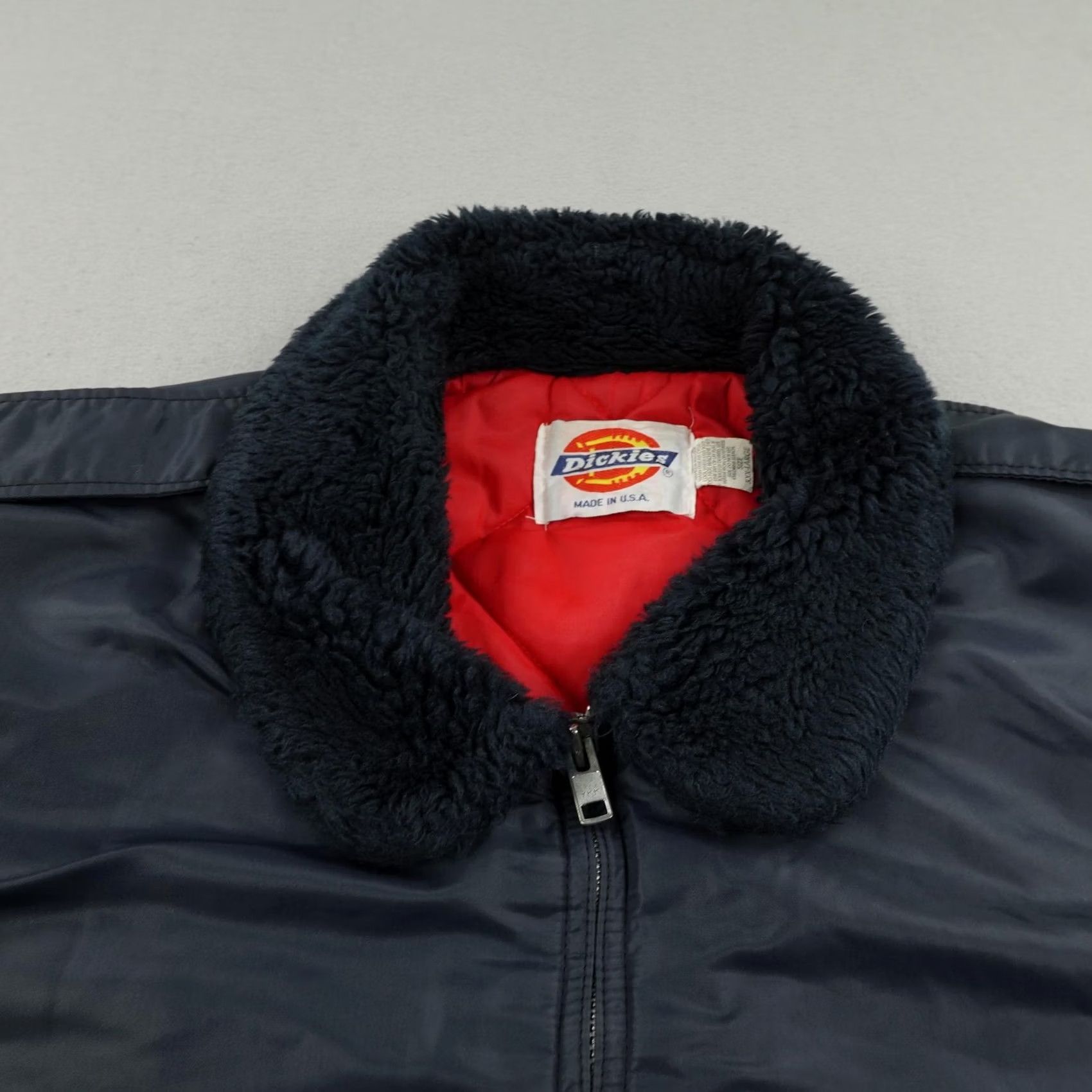 Dickies VINTAGE Dickies Jacket Mens 2XL Blue Sherpa Collar Insulated Bomber Coat USA Size US XXL / EU 58 / 5 - 2 Thumbnail