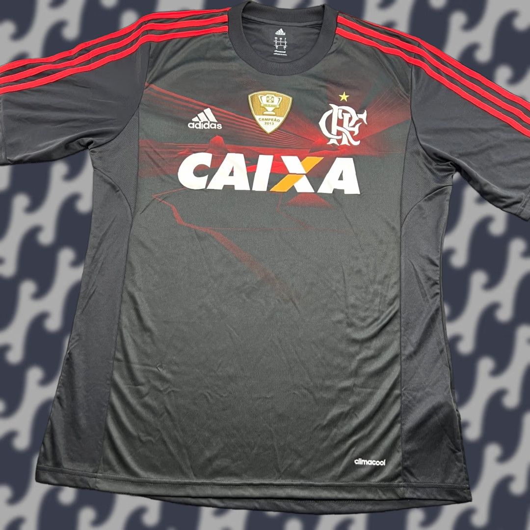 Adidas adidas CR Flamengo 2013 2014 Third Jersey Football Mens L Black T-Shirt Jersey Mens Football Size US L / EU 52-54 / 3 - 1 Thumbnail