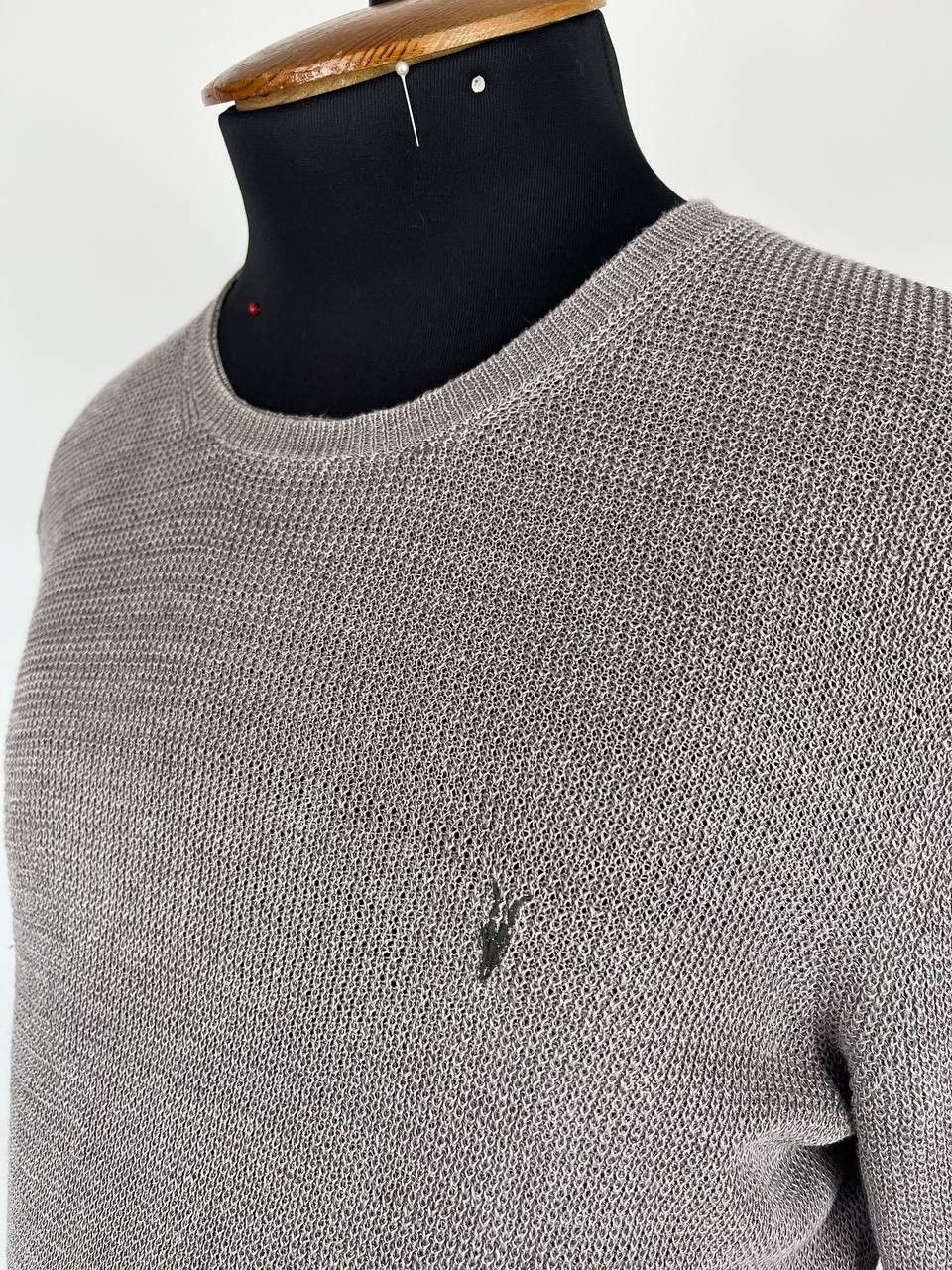 Allsaints × Designer All Saints 100% Linen Open Weave Crew Neck Sweater (0473) Size US M / EU 48-50 / 2 - 4 Thumbnail
