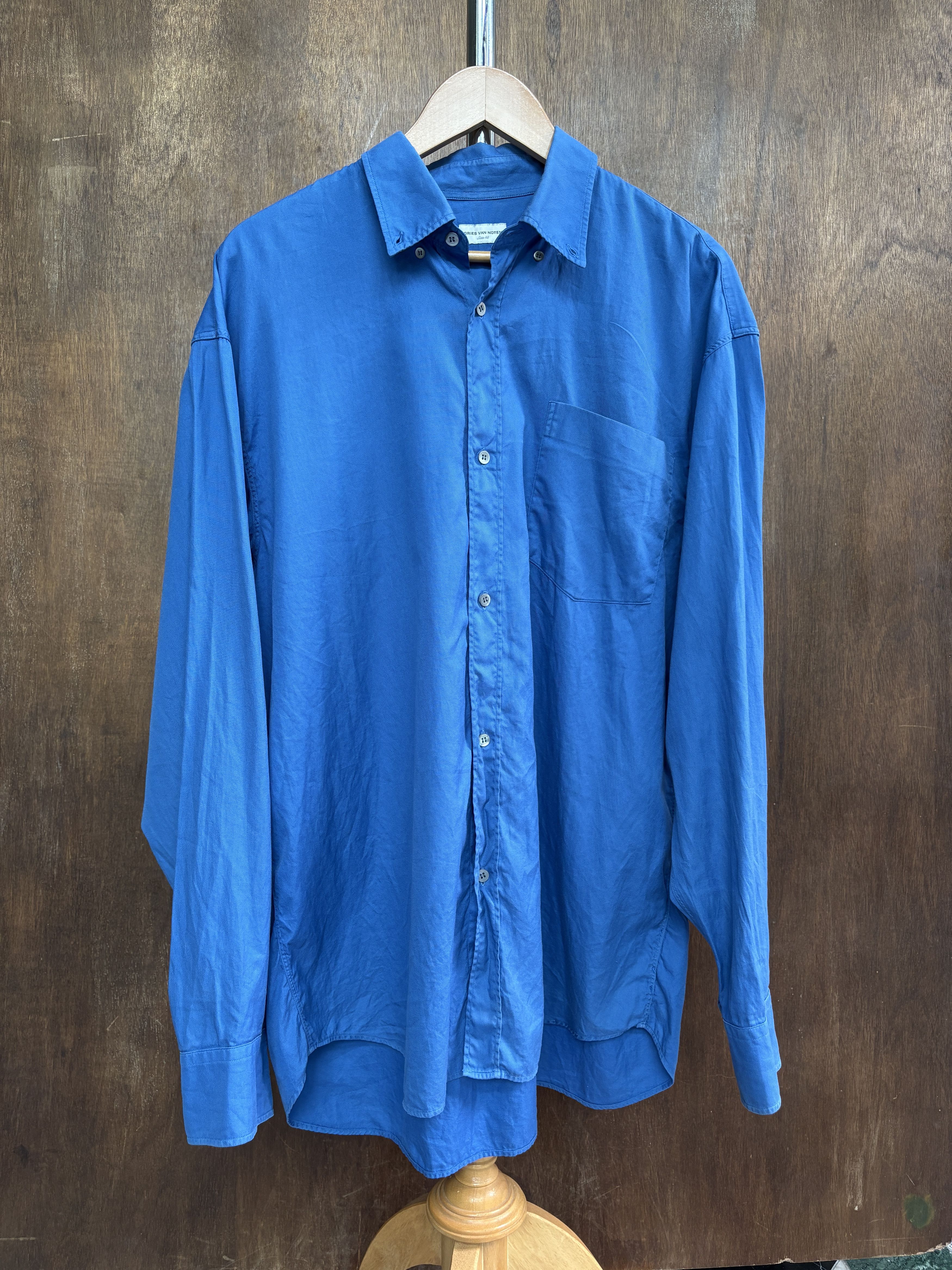 Dries Van Noten DRIES VAN NOTEN Classic Royal Blue Shirt Size US L / EU 52-54 / 3 - 1 Thumbnail